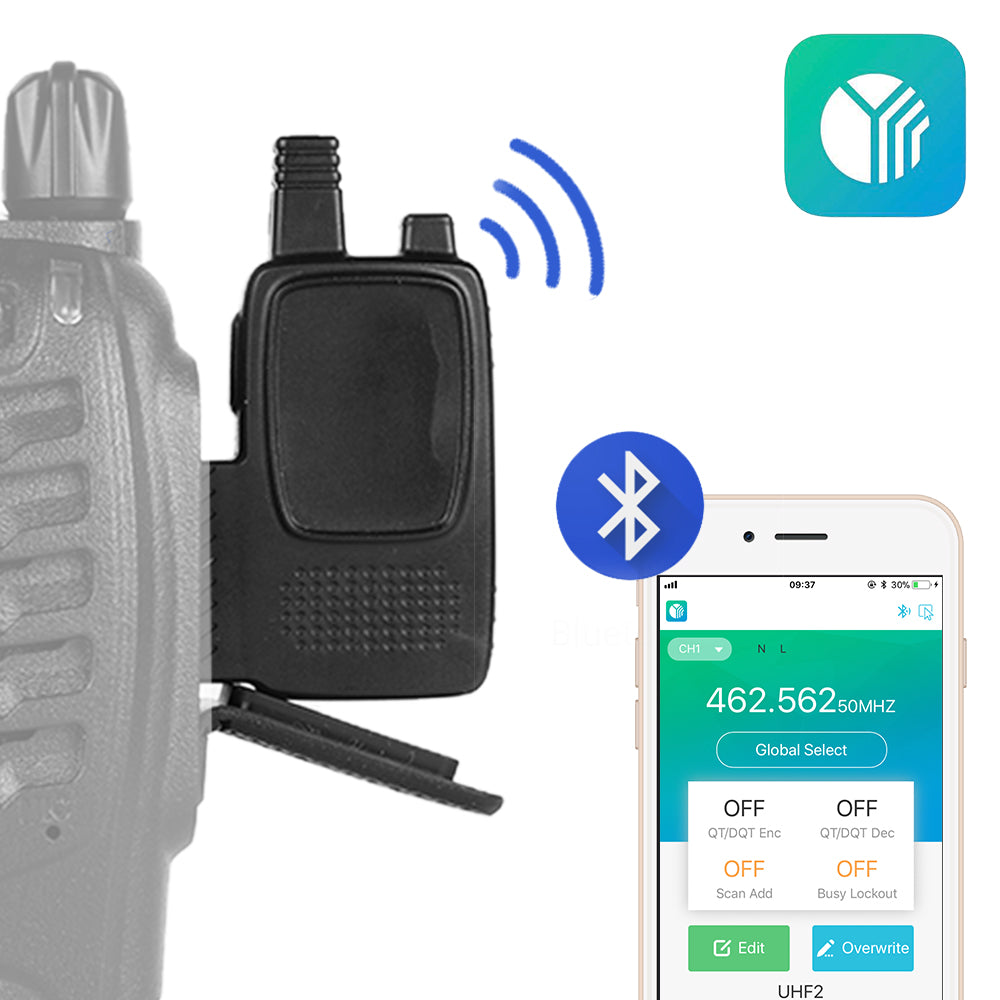 Baofeng 888S Wireless Bluetooth Programming Adapter - AS001 Bluetooth Dongle for Easy Radio Programming | Perfect for HAM Radio Enthusiasts & Emergency Communication