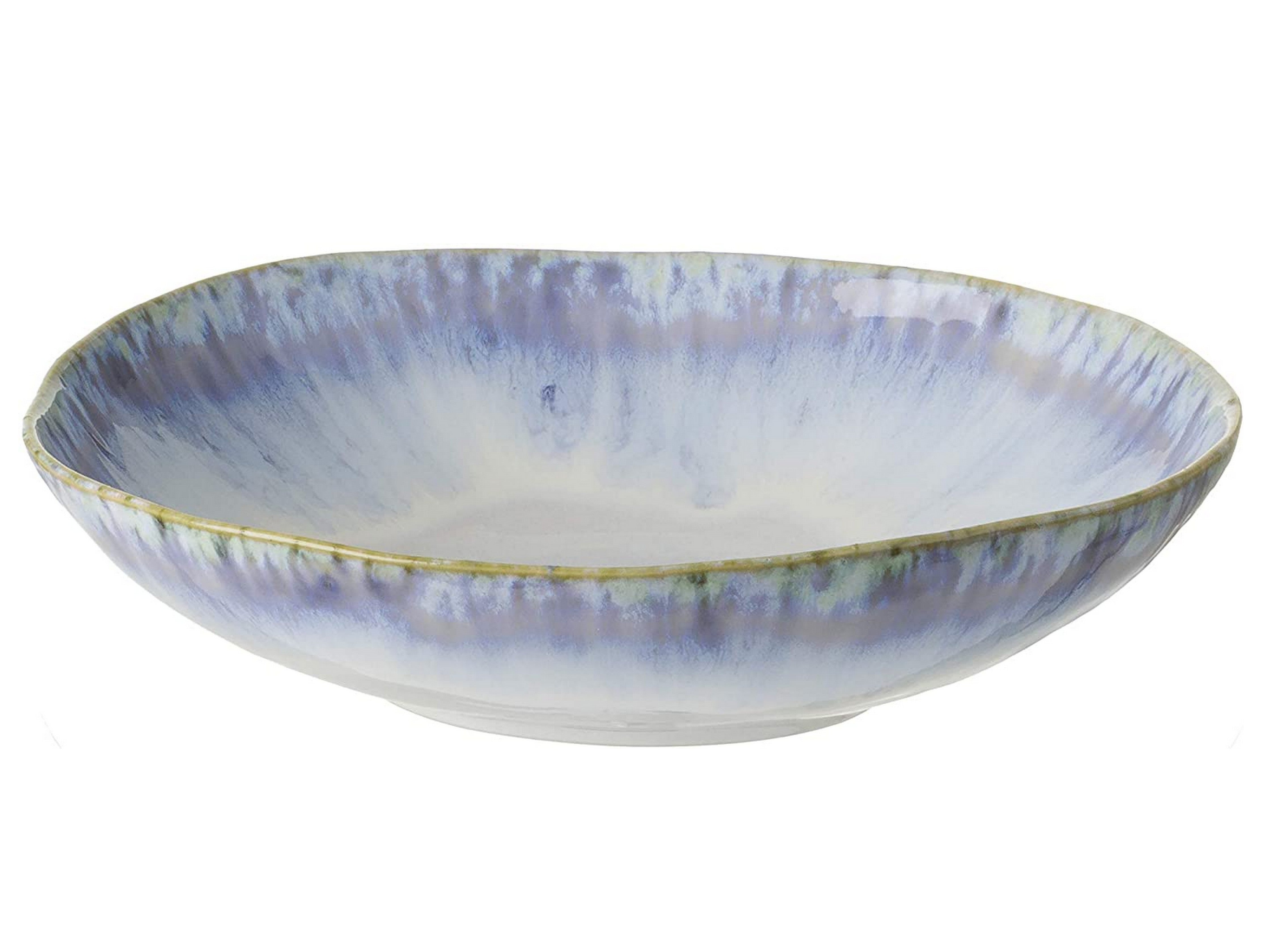 Costa Nova Stoneware Ceramic Brisa Collection Pasta Bowl - 9.25 Inch, 31.5 oz, Ria Blue - Perfect for Italian Pasta, Salads & Home Dining