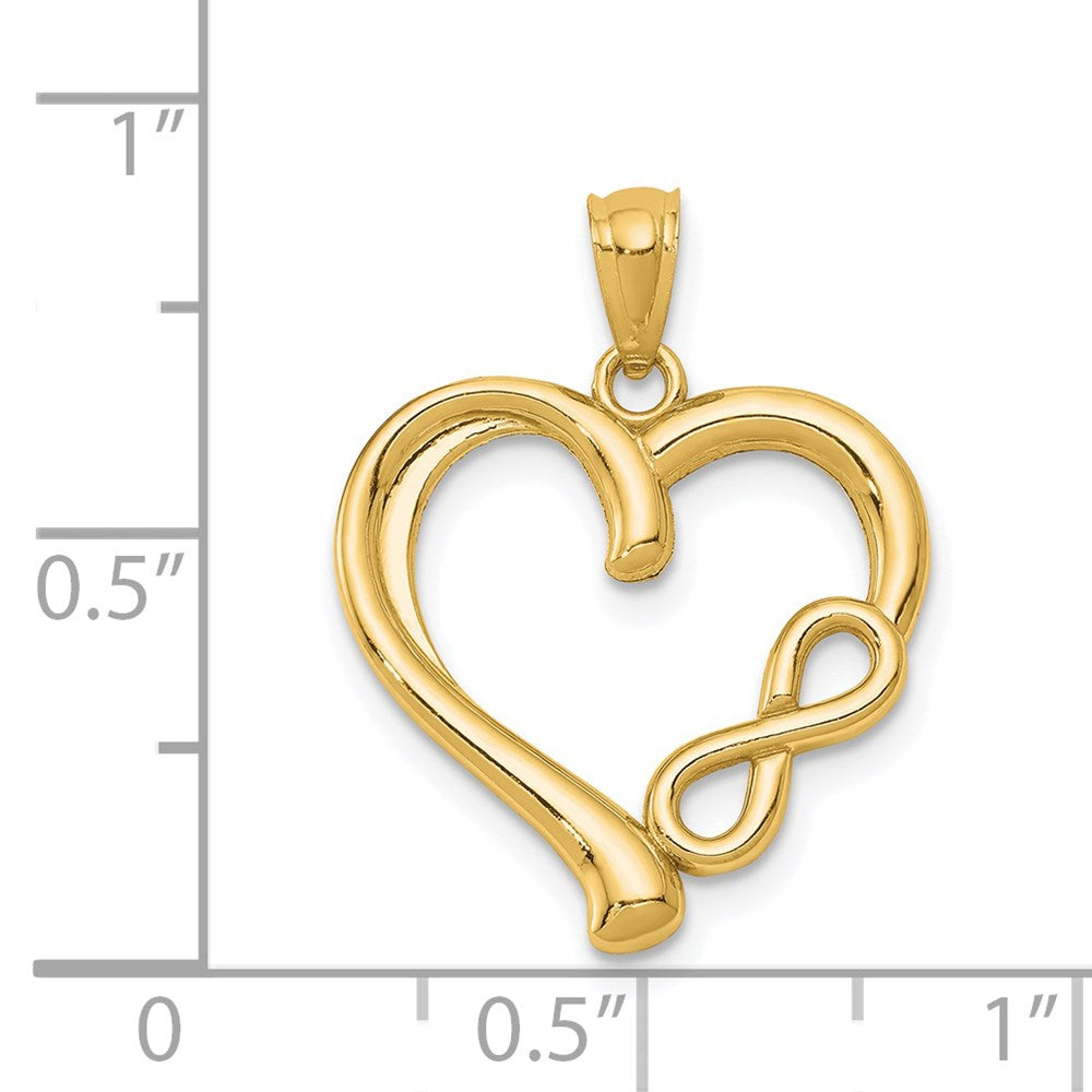 14K Gold Infinity Heart Pendant Necklace - Elegant Love Symbol Jewelry Gift for Women - Perfect for Anniversaries, Valentine's Day & Romantic Occasions
