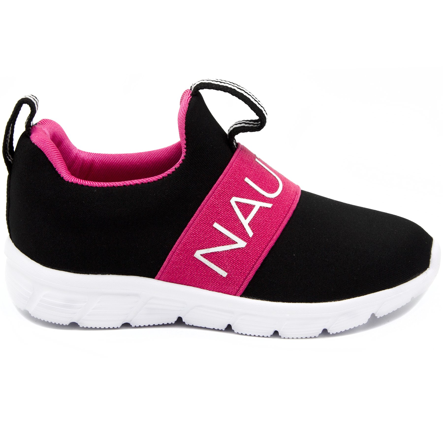 Nautica Girls' Slip-On Sneakers - Lightweight Athletic Running Shoes for Toddler & Little Kids - Perfect for Walking, Running, Tennis, Playground & School Activities