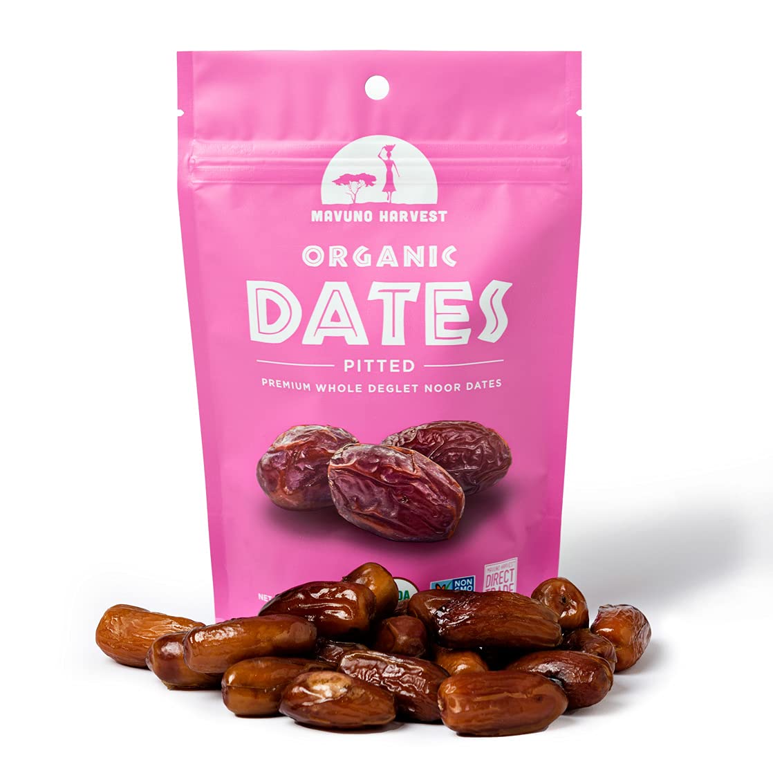 Organic Deglet Noor Pitted Dates - Vegan, Non-GMO Dried Fruit Snacks | No Sugar Added, Resealable 4oz Bags (Pack of 6) | Healthy Snack for Kids & Adults | Perfect for Lunchboxes, Baking, Smoothies & Energy Boosts