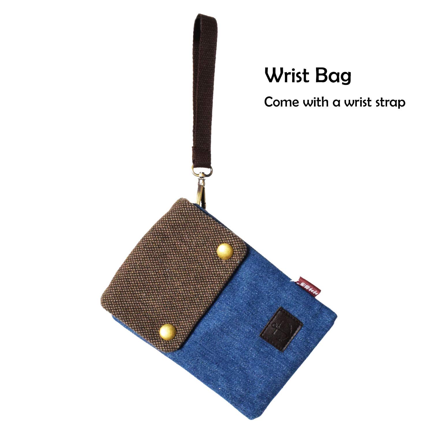 WITERY Small Canvas Crossbody Phone Purse Wallet - Handmade Adjustable Shoulder Strap Cute Cell Phone Bag for Women | Perfect for Travel, Shopping & Everyday Use