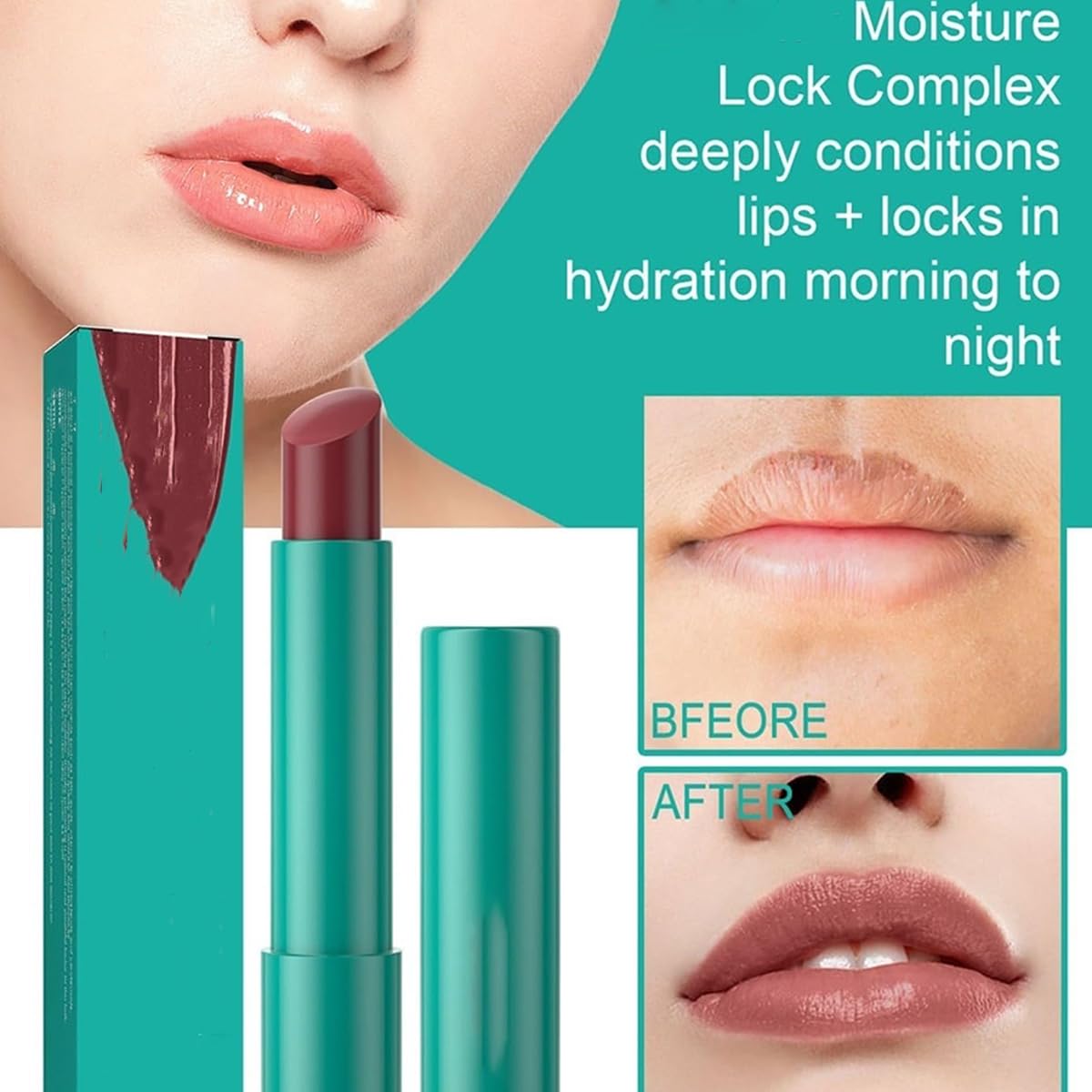 Thrive Sheer Strength Hydrating Lip Tint - Long Lasting Matte Balm, Non-Sticky Formula, Berry Red (06#) - Perfect for Daily Wear & Special Occasions