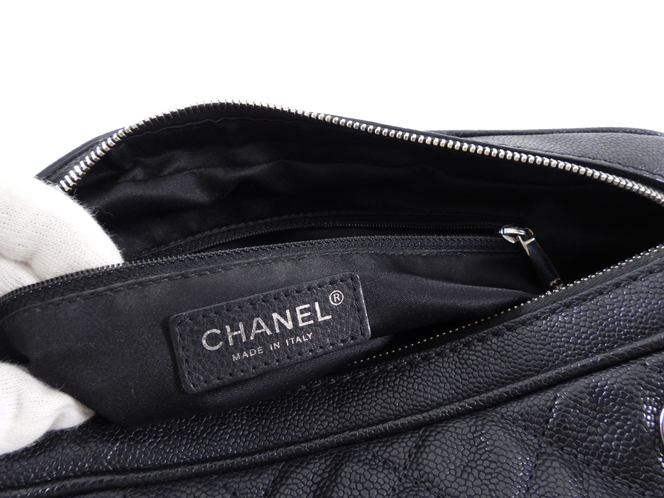 Chanel 13P Black Caviar Quilted Leather Paradoxal Camera Bag - Luxury Designer Crossbody Purse for Women, Perfect for Date Night & Evening Events
