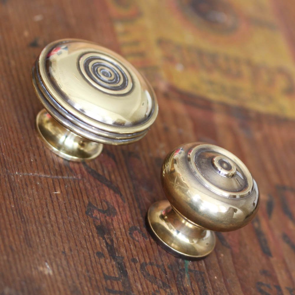 Vintage Polished Antique Brass Cabinet Knob - Regency Bloxwich Style - Perfect for Kitchen Cabinets, Dressers & Furniture Hardware Upgrade