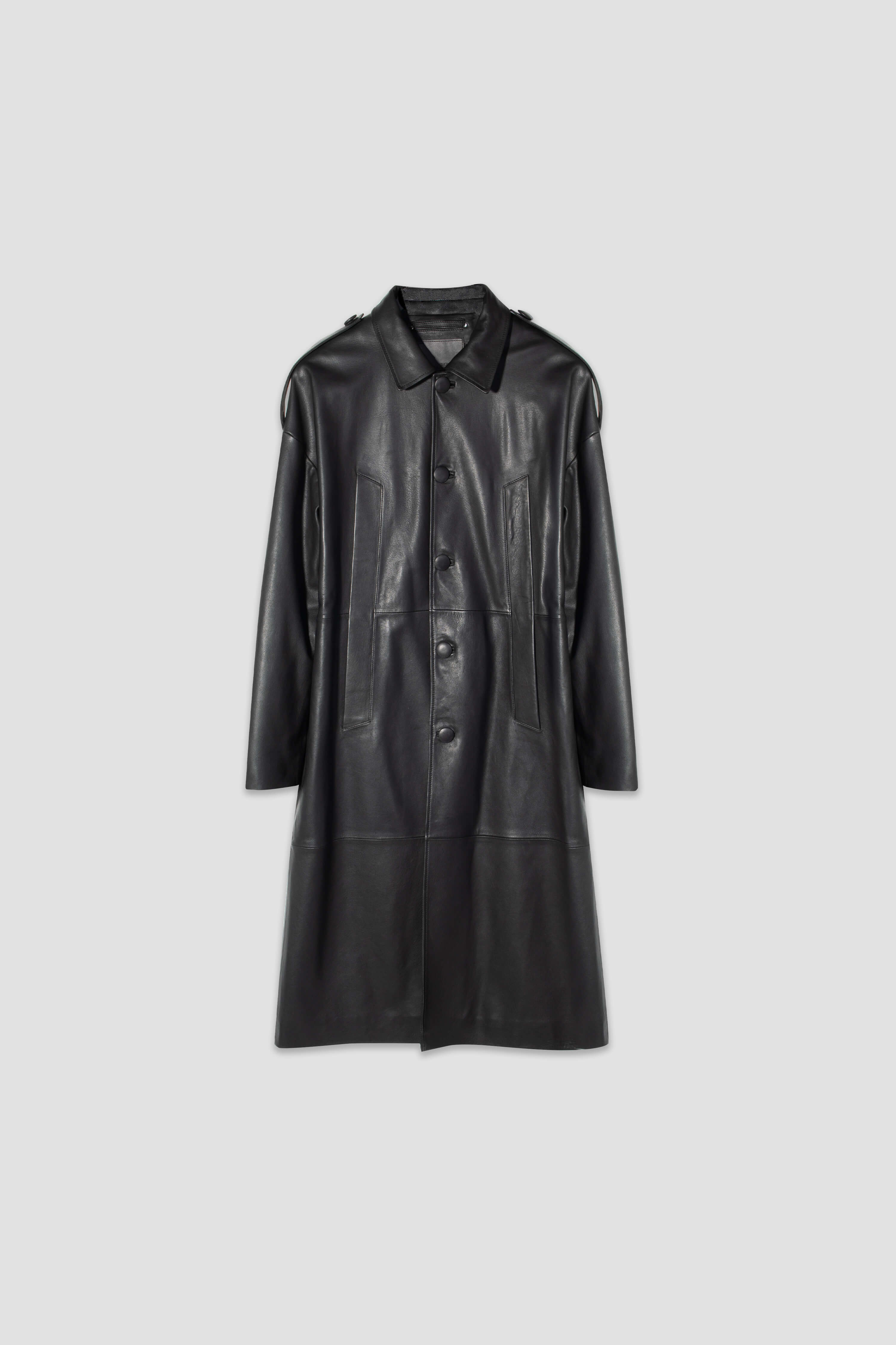 Men's Drop Shoulder Leather Trench Coat - Stylish Waterproof Outerwear for Fall & Winter | Perfect for Business, Dating & Formal Occasions