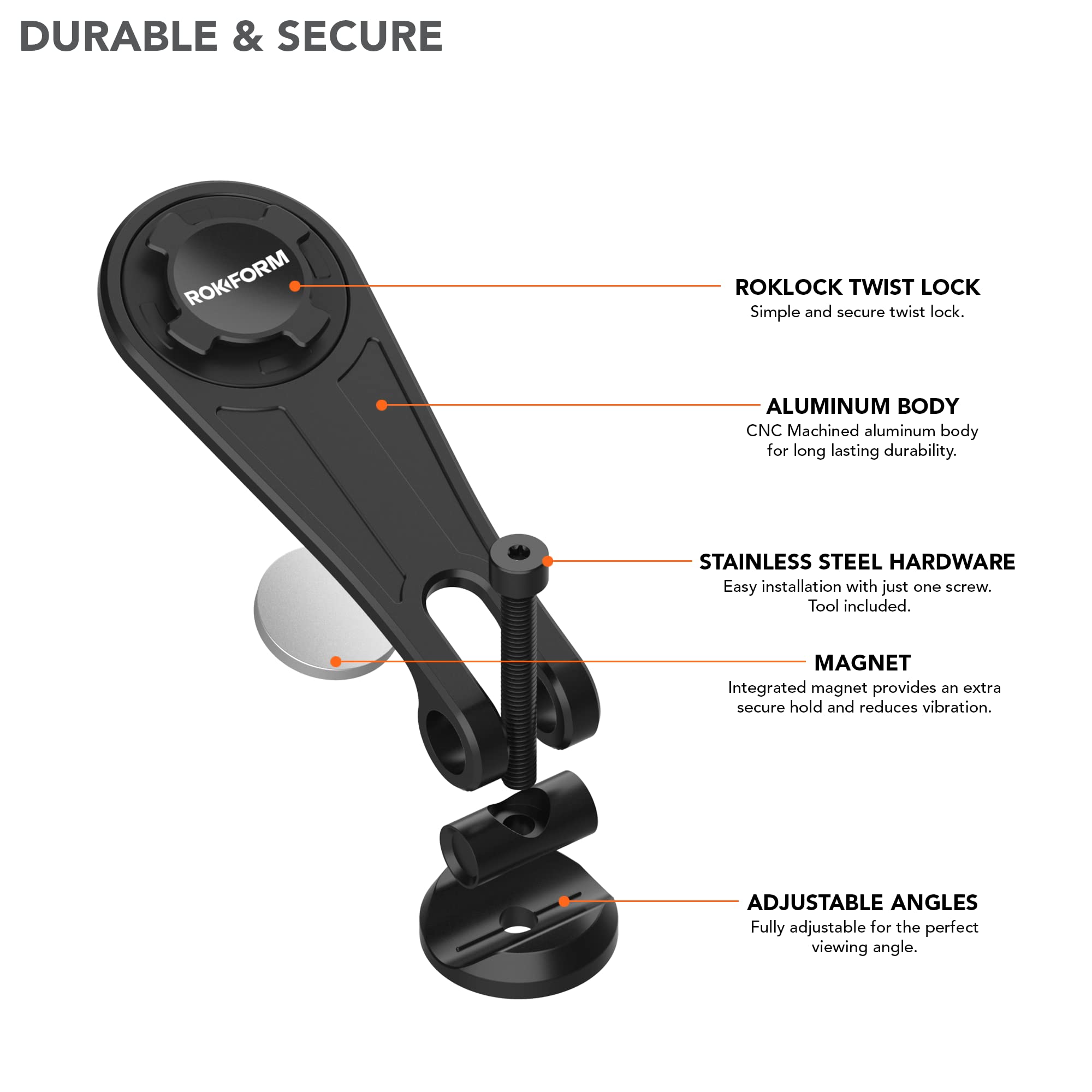 Rokform Rugged Case for iPhone 11 with Pro Series Bike Phone Mount - Durable Protective Cover & Secure Cycling Accessory for Outdoor Adventures, Commuting & Sports Activities