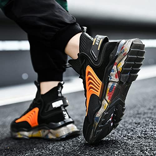 **LZDZN Men's High Top Basketball Sneakers - Breathable Running Shoes for Men, Trail & Athletic Sports - Black, Beige, Grey - Size Options for Men, Women & Boys (Ideal for Court Play, Gym Workouts & Casual Wear)**