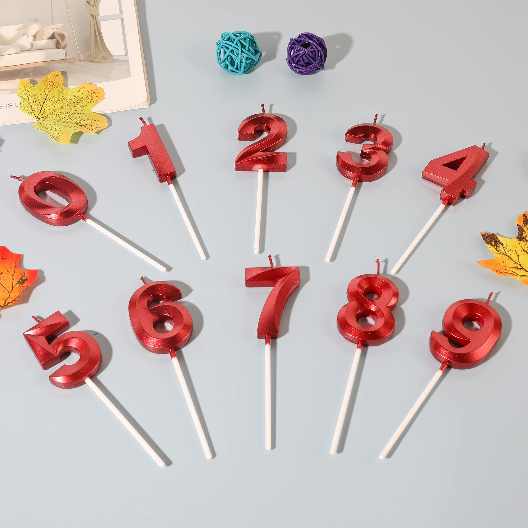50th Birthday Candles for Cakes - Set of 5 Glitter Number 50 Cake Toppers for Anniversary, Wedding & Celebration Decorations - Perfect for Milestone Birthdays, Retirement Parties & Golden Anniversary Cakes