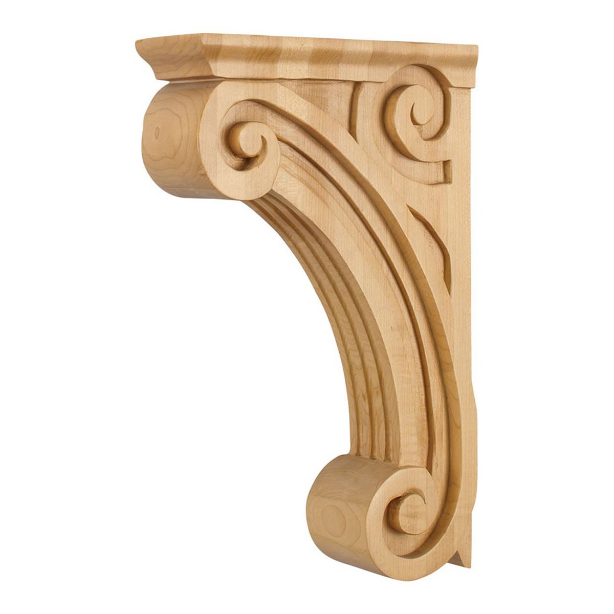 Hard Maple Open Space Fluted Corbel - 3