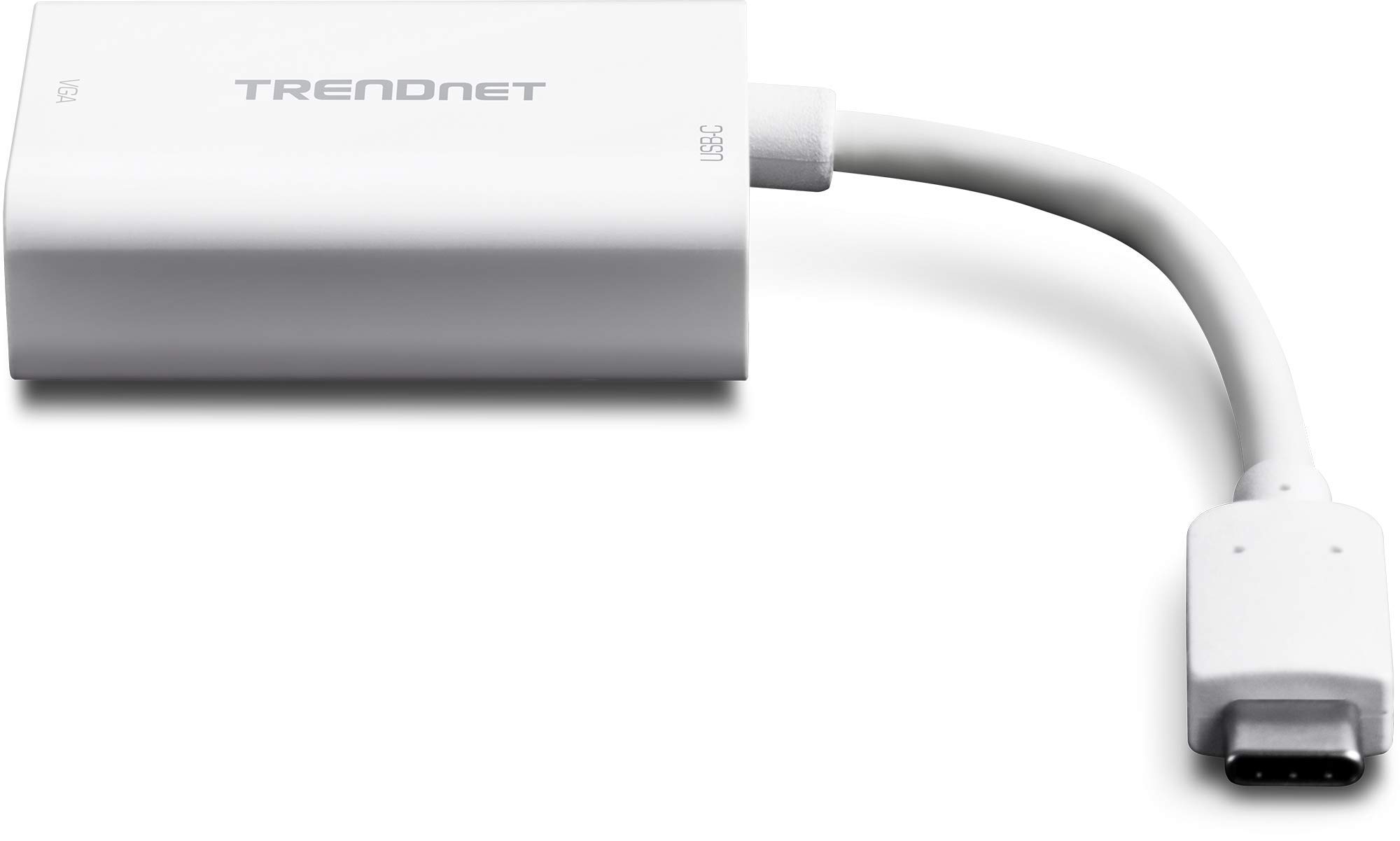 TRENDnet USB-C to VGA Adapter with Power Delivery - High Speed 4K Video Converter for MacBook, Windows Laptops & Chromebooks - Compatible with Mac OS, Windows 10 & Chrome OS - Ideal for Office Presentations, Home Theater & Multi-Monitor Setups