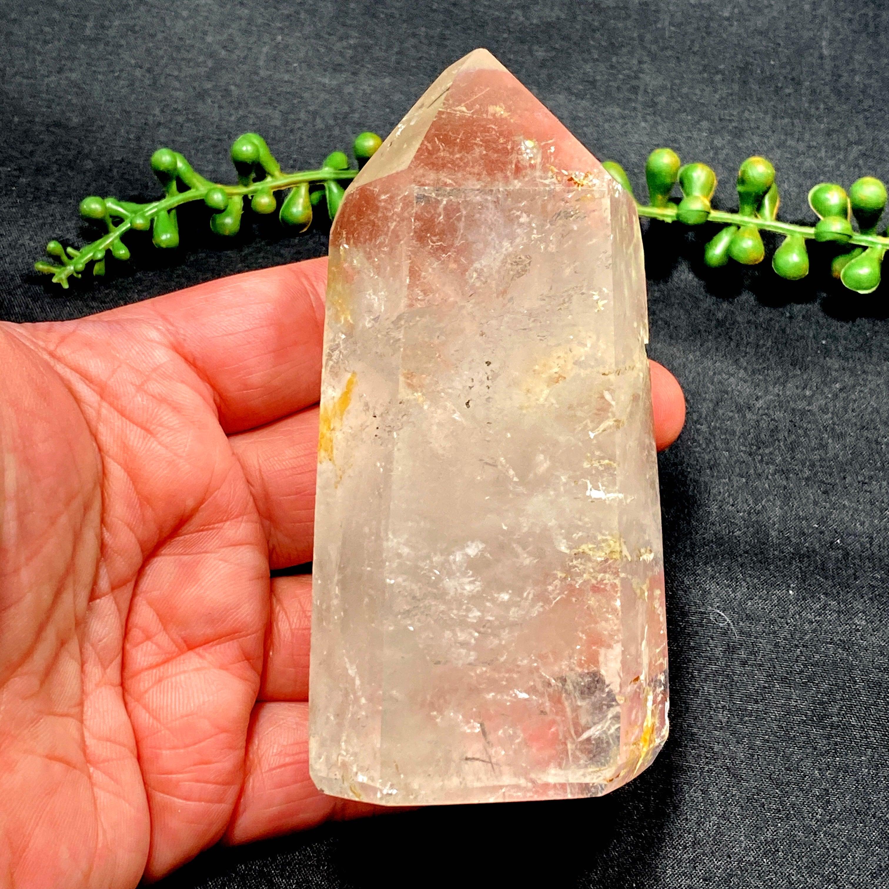 Natural Clear Quartz Point Crystal - Healing Stone for Meditation, Energy Cleansing & Chakra Balancing - Perfect for Home Decor, Yoga & Spiritual Practices
