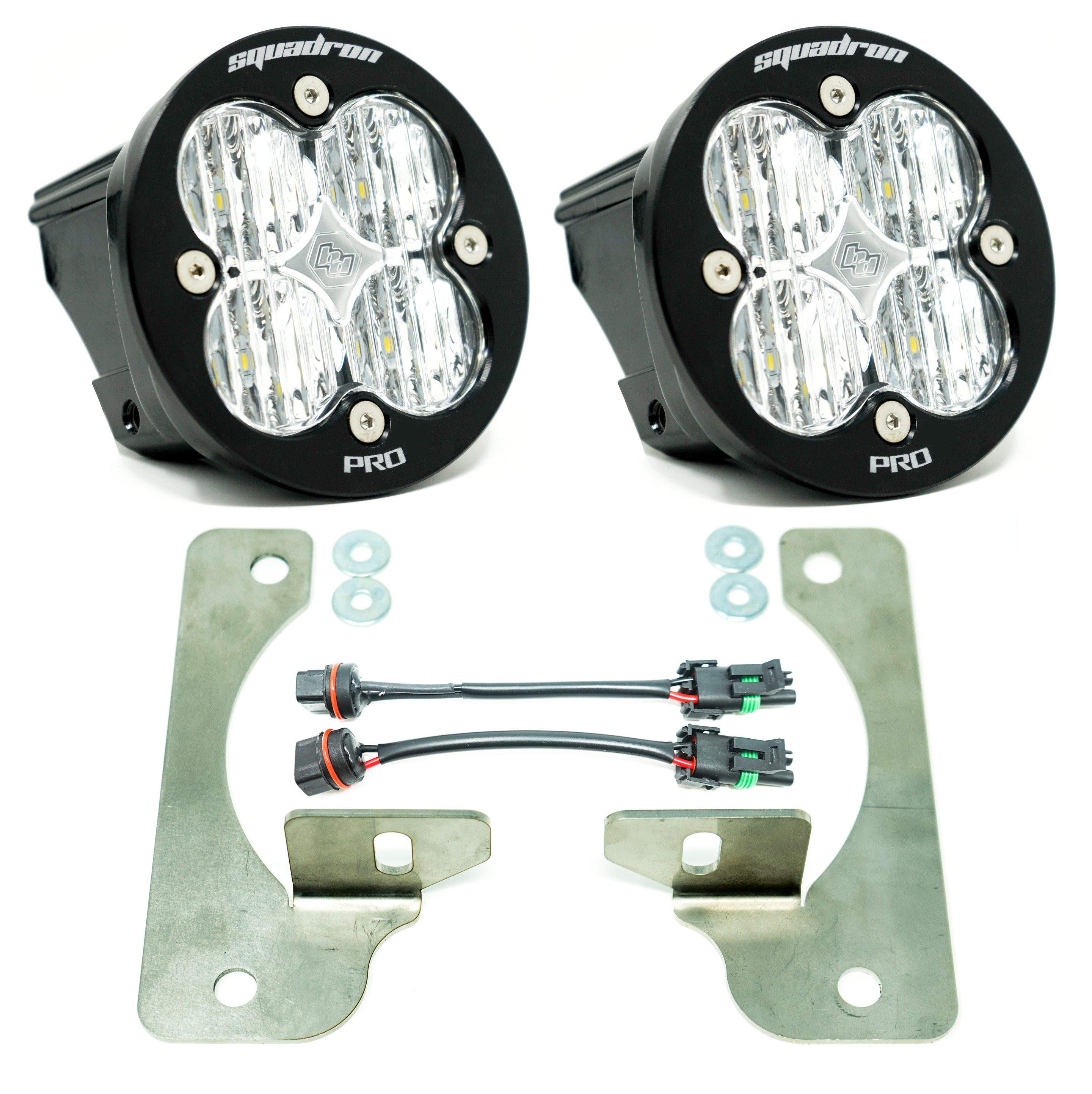 Baja Designs Squadron R Pro/Sport LED Fog Light Kit for 2018-2024 Jeep Wrangler JL & Gladiator JT Rubicon - Off-Road Lighting Upgrade for Night Driving & Adventure