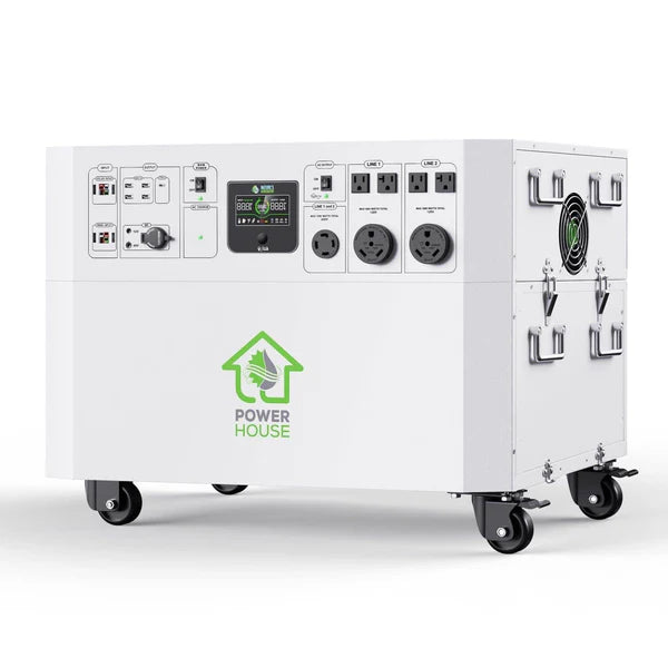 Nature's Generator Powerhouse Gold System - Solar & Wind Powered Off-Grid Generator for Home, Camping & Emergency Backup - Portable Power Station with Pure Sine Wave Inverter