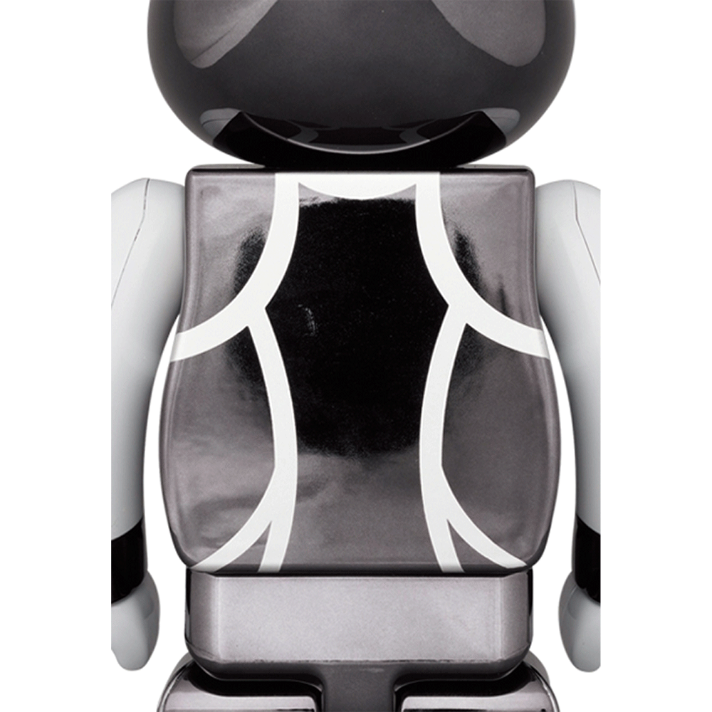 1000% Bearbrick Kiss Catman Chrome Version - Limited Edition Collectible Vinyl Art Toy for Display & Home Decor