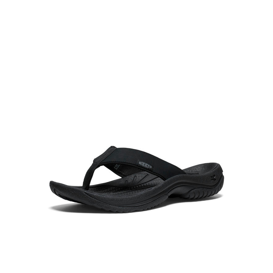 Premium Men's Kona Leather Flip Flops - Comfortable Black & Steel Grey Sandals for Beach, Pool, and Casual Summer Wear