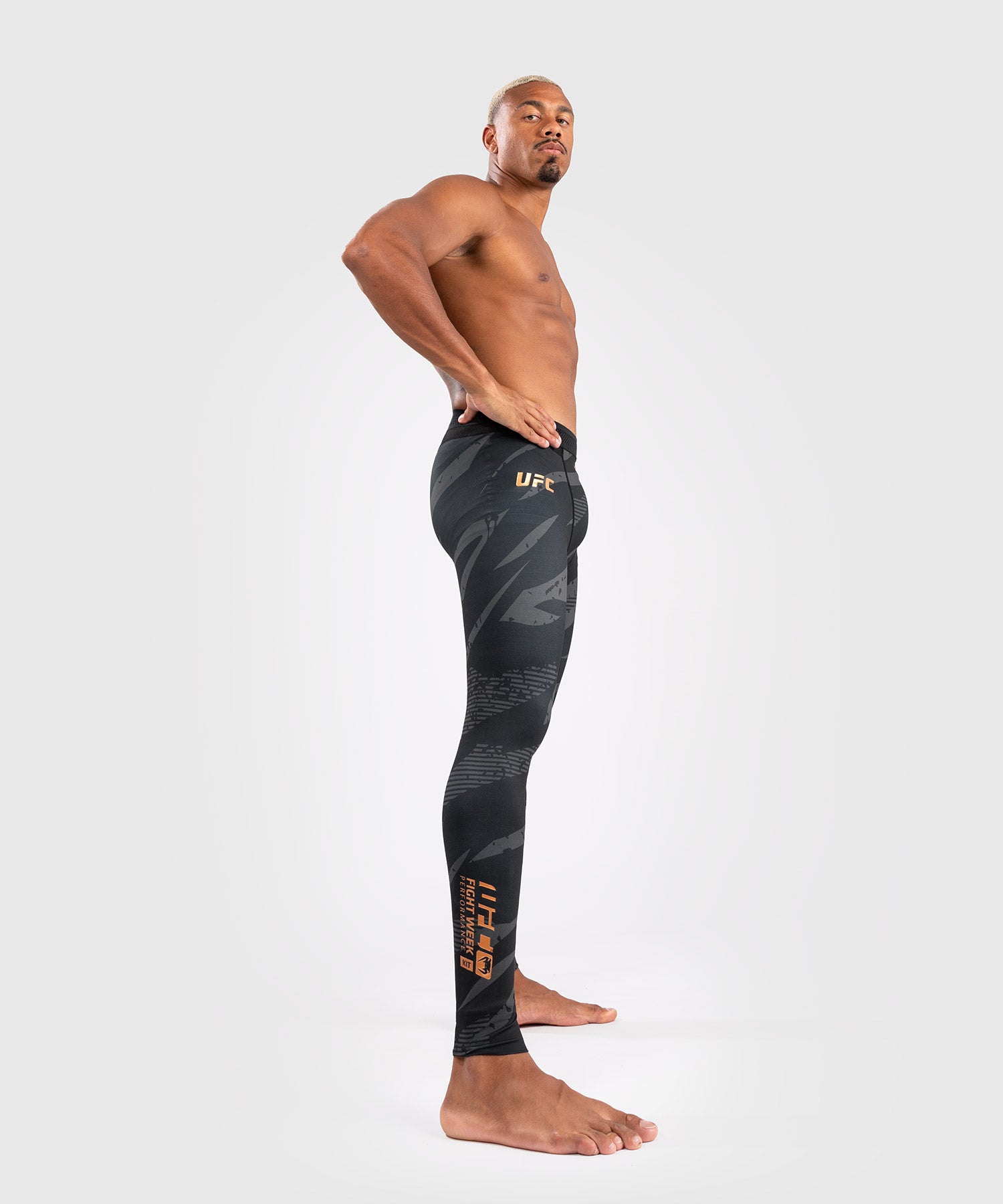 Venum UFC Adrenaline Fight Week Performance Men's Compression Tights - Urban Camo Print for MMA Training & Gym Workouts