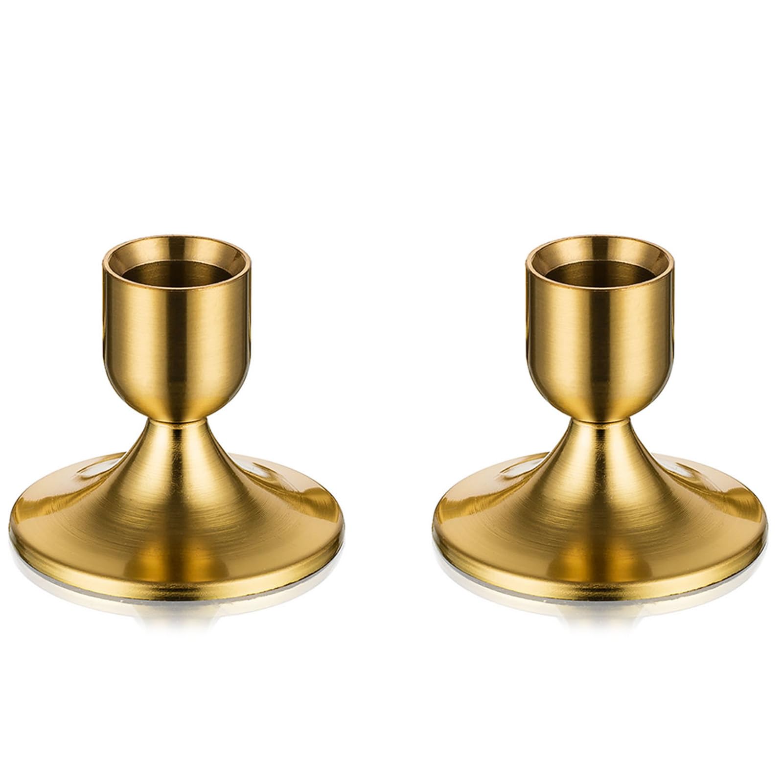 Gold Candlestick Holders Set of 2 - Elegant Brass Taper Candle Holders for Wedding Centerpieces, Christmas Mantel Decor, Dining Table & Home Decoration - Perfect for Romantic Dinners, Holiday Celebrations & Special Occasions