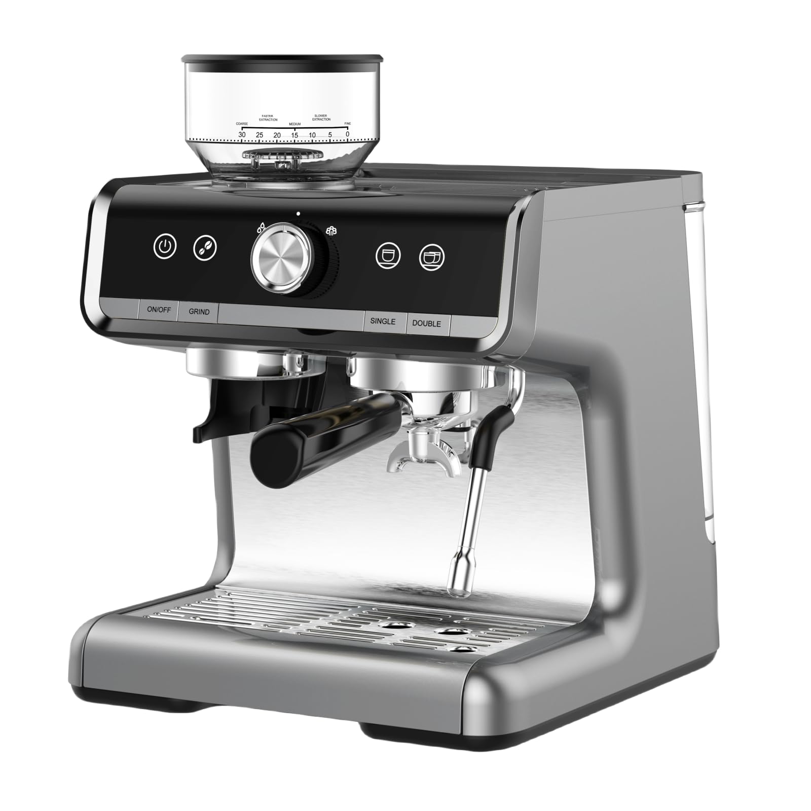 Professional Espresso Machine with Built-in Grinder & Milk Frother - Barista-Grade Coffee Maker for Latte, Cappuccino & Macchiatos - Perfect for Home & Office Coffee Stations
