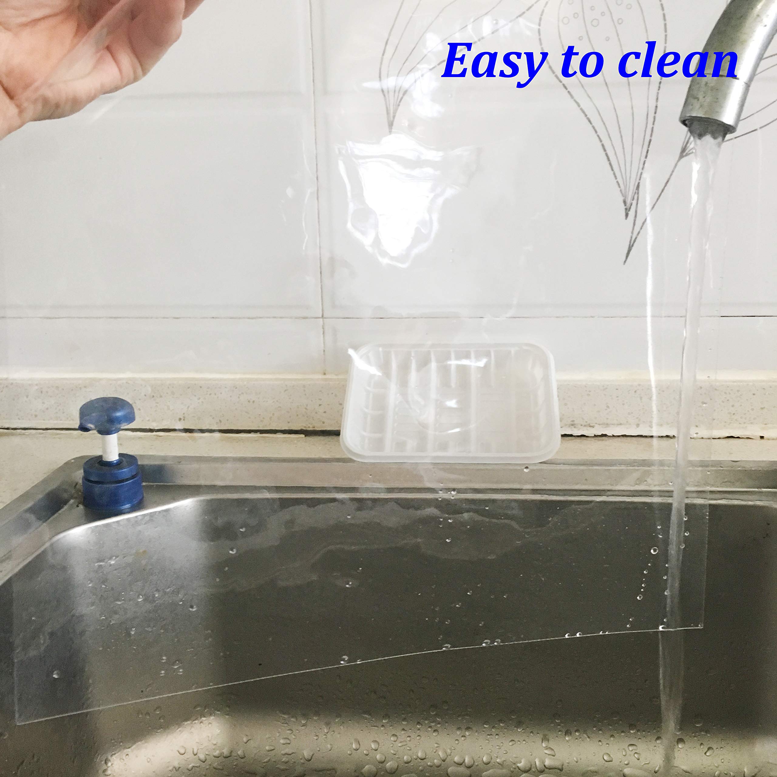 Thick Clear Plastic Placemats Set of 2 - Transparent Waterproof Wipeable Table Mats for Kitchen Dining & Coffee Tables | Durable Table Protectors for Daily Meals, Parties & Home Decor