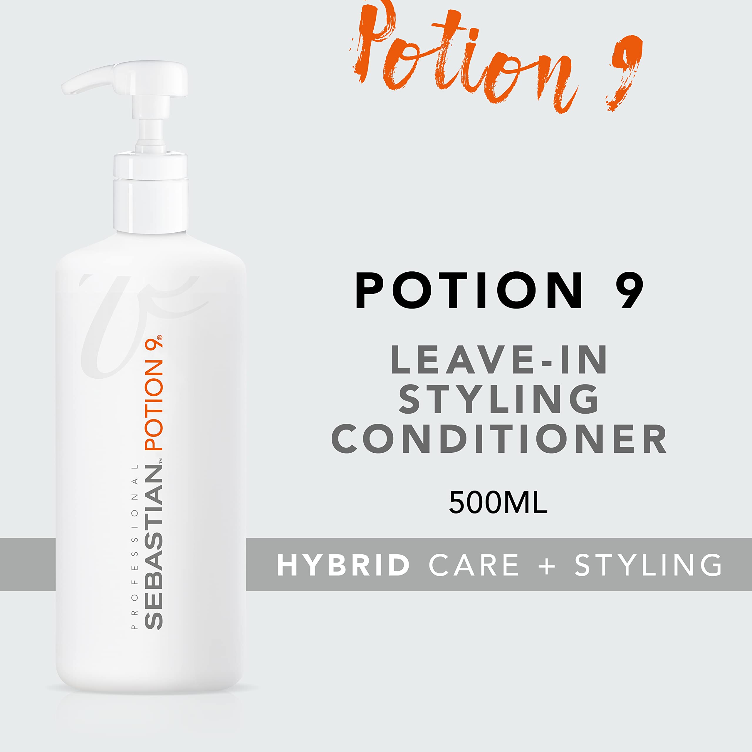 Sebastian Potion 9 Wearable Styling Treatment - 3.4 oz Hair Smoothing Cream for Frizz Control & Shine - Perfect for Daily Styling & Heat Protection