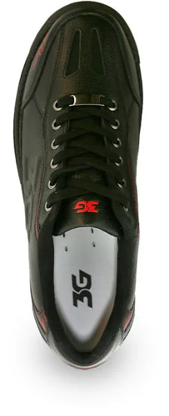 3G Men's Racer Black/Red Right Hand Bowling Shoes - Professional Comfort for League Play & Tournament Performance