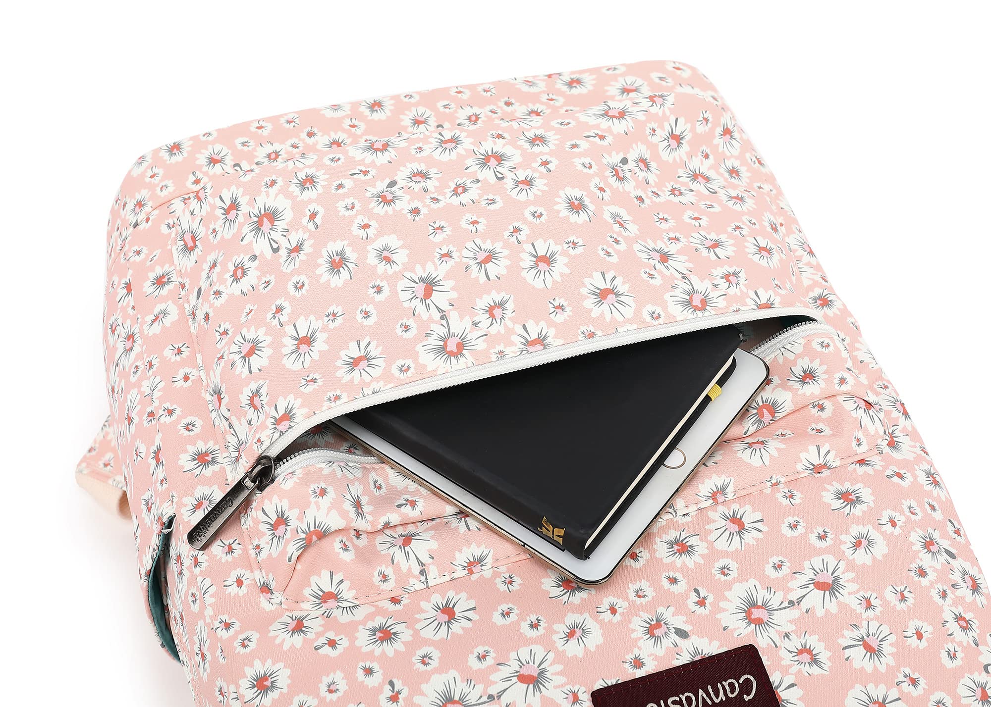 Canvaslove 15.6-inch Laptop Backpack with Ergonomic Massage Cushion Straps - Durable Travel Backpack for Men & Women (Chrysanthemum Print) - Perfect for Work, School & Business Trips