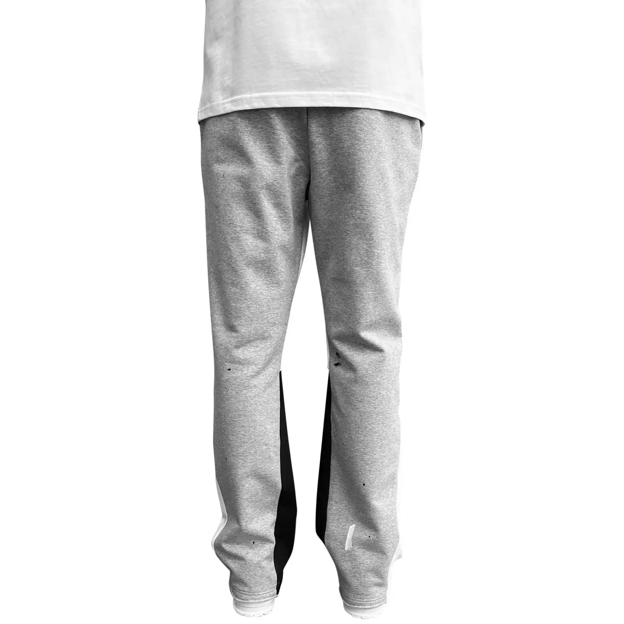 SIARR Women's Flared Joggers - Soft High Waisted Yoga Pants with Pockets, Grey Paint Color for Running, Lounge & Workout - Comfortable Athletic Casual Pants