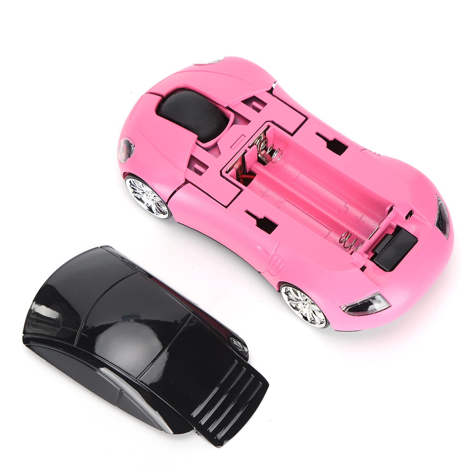 ASHATA 2.4GHz Wireless Gaming Mouse - 3D Sport Car Shape with USB Receiver for PC, Computer & Laptop (Pink) | Ergonomic Design for Gaming, Office & Home Use