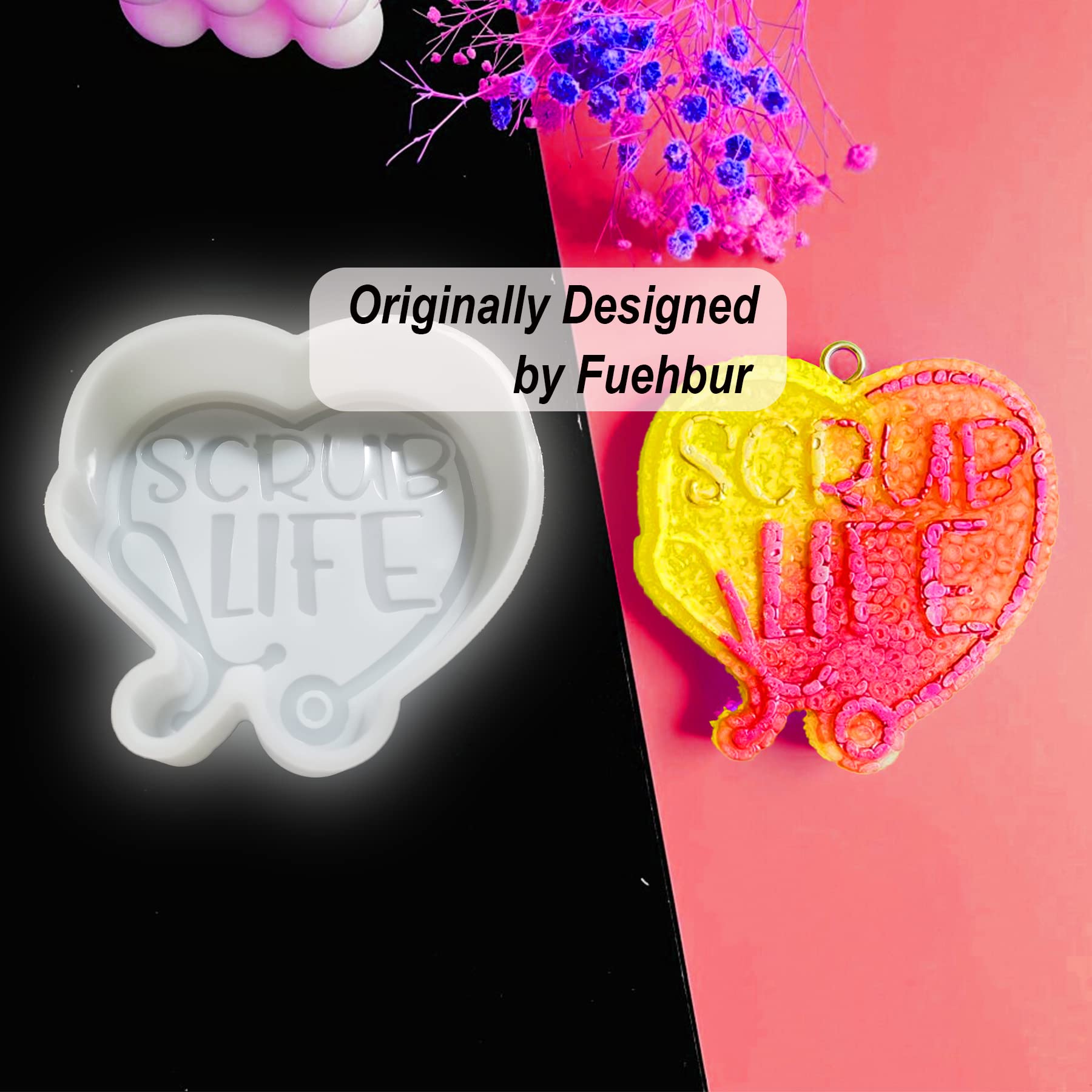 300+ Design Scrub Life Freshie Molds - Silicone Epoxy Resin Molds for Car Fresheners, Aroma Beads, Soap & Candle Making - Oven Safe & Upgraded Soft Material - Perfect for DIY Crafts, Home Decor & Car Accessories