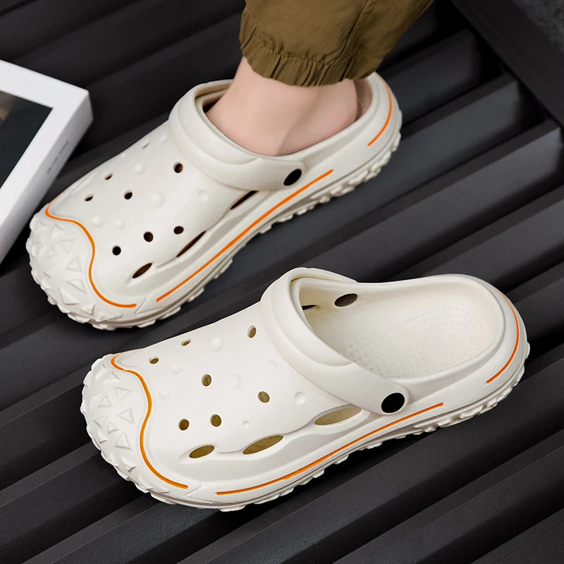 2024 Summer New Men's Outdoor Garden Clogs - Casual Fashion Luxury Sandals with Soft Comfort for Home & Walking - Sizes 39-46 | Perfect for Beach, Poolside, and Backyard Relaxation