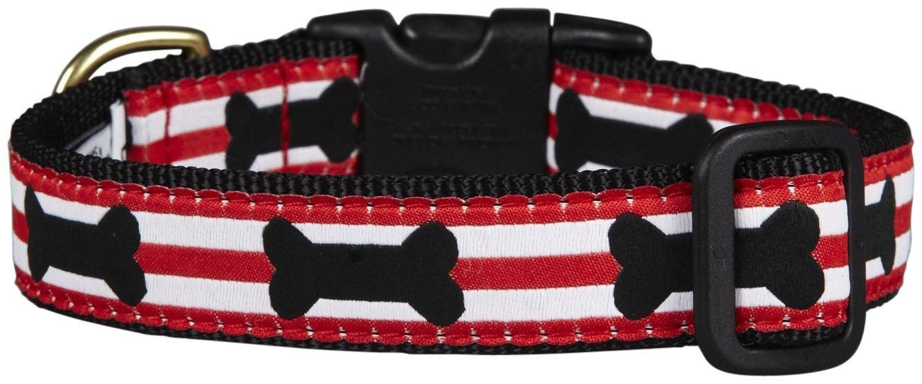 Up Country Got Bones Dog Collar - Small Size Adjustable Pet Collar for Small Dogs | Perfect for Daily Walks, Training & Outdoor Adventures