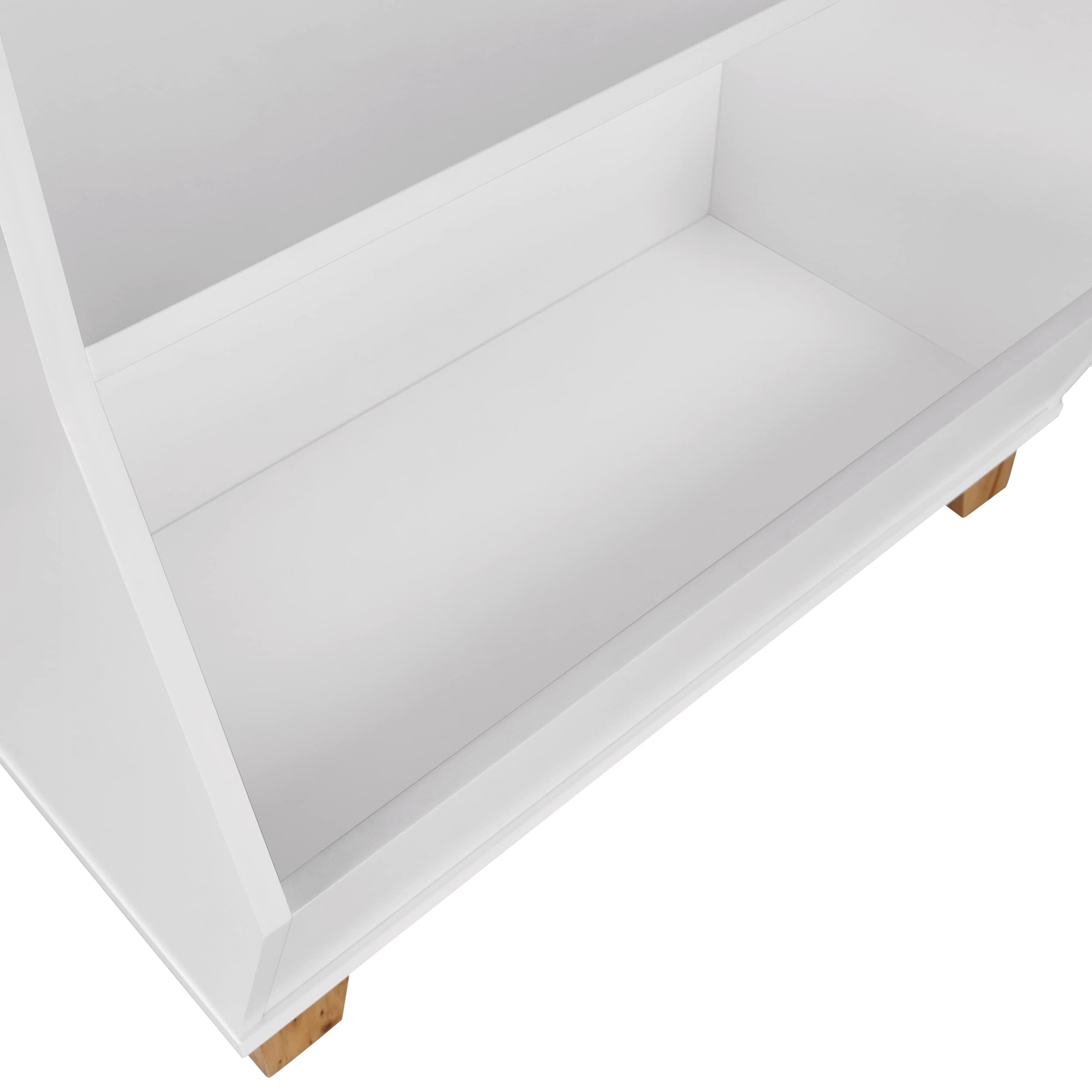 RiverRidge Kids Bookshelf Toy Storage Organizer with 2 Cubbies & Spacious Bin - White Playroom Organizer for Toys, Books & Kids Room Decor - Perfect for Nursery, Daycare or Classroom Storage Solutions