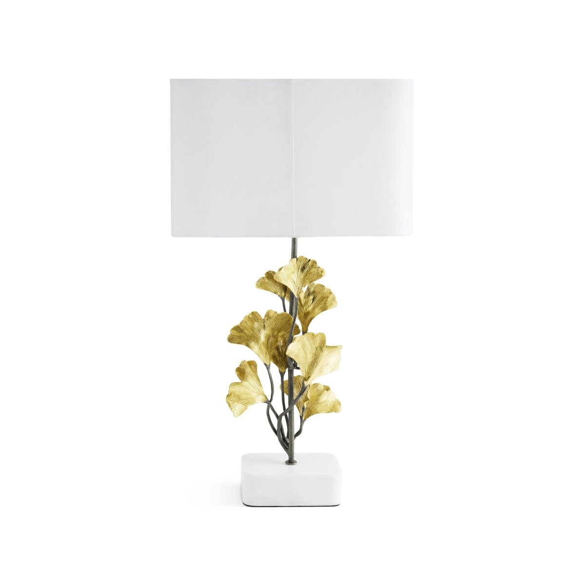 Golden Ginkgo Table Lamp - Modern LED Nightstand Light for Bedroom, Living Room, and Office - Warm White & Adjustable Brightness - Perfect for Reading, Relaxing, and Decor