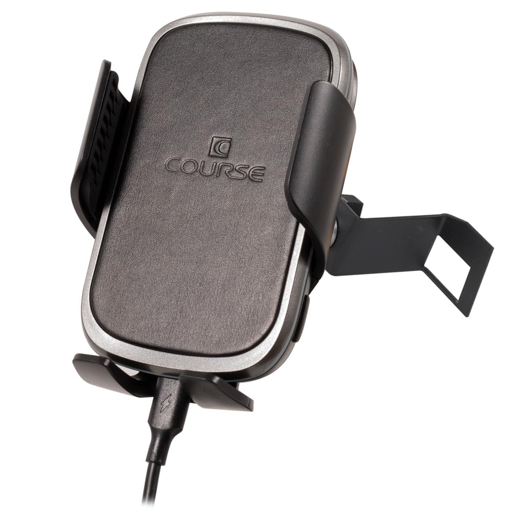 Course Motorsports DirectFit Wireless Charging Car Phone Mount - Automatic Gripping Phone Holder for Toyota Corolla 2014-2017 | Fast Charging, Secure Grip | Perfect for Commuting, Road Trips & GPS Navigation (Black)