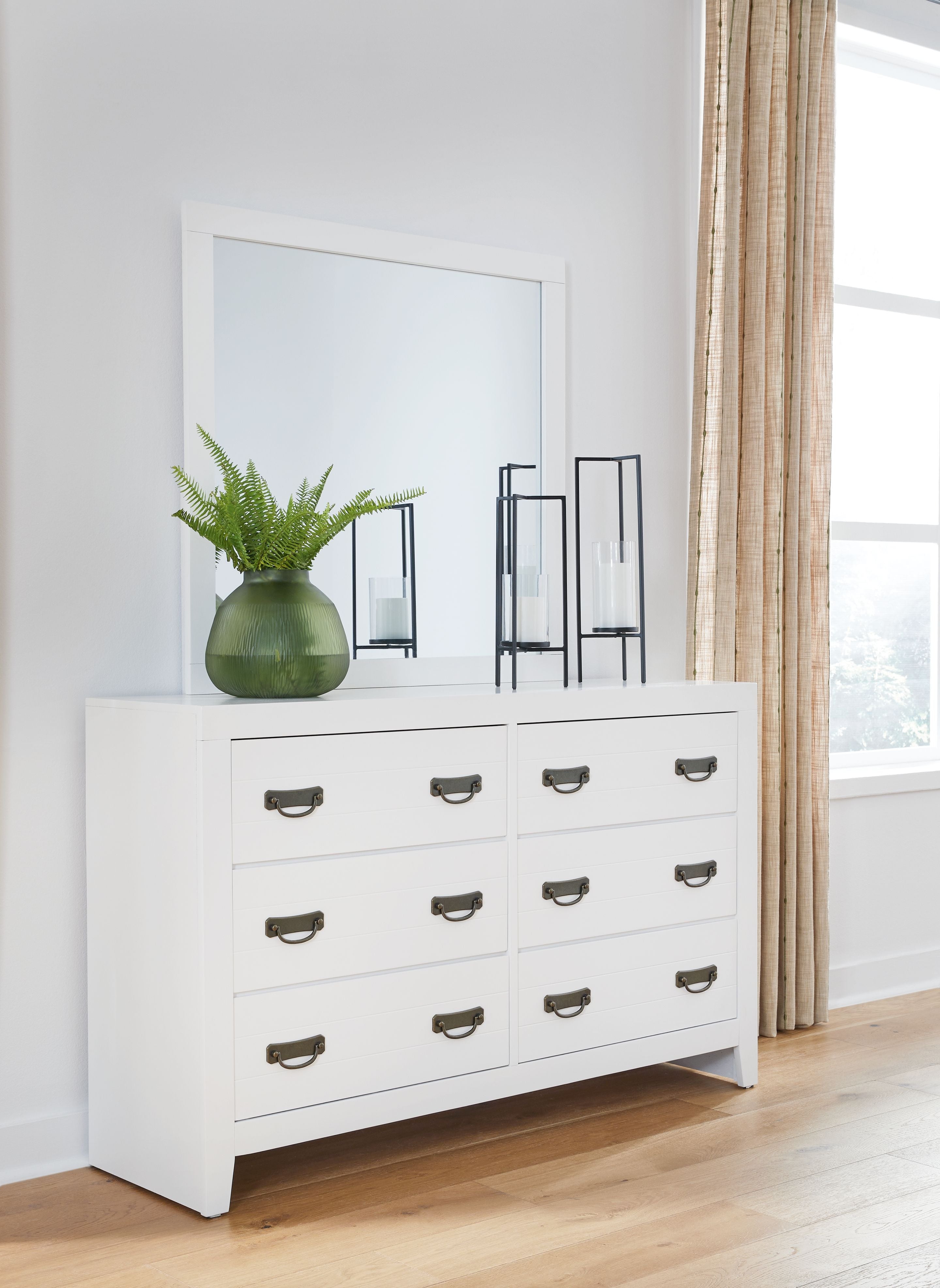 Binterglen Modern Panel Bedroom Set - Queen Size Bed Frame with Nightstands & Dresser - Stylish Wooden Bedroom Furniture for Home Decor - Perfect for Master Bedroom, Guest Room, or Apartment