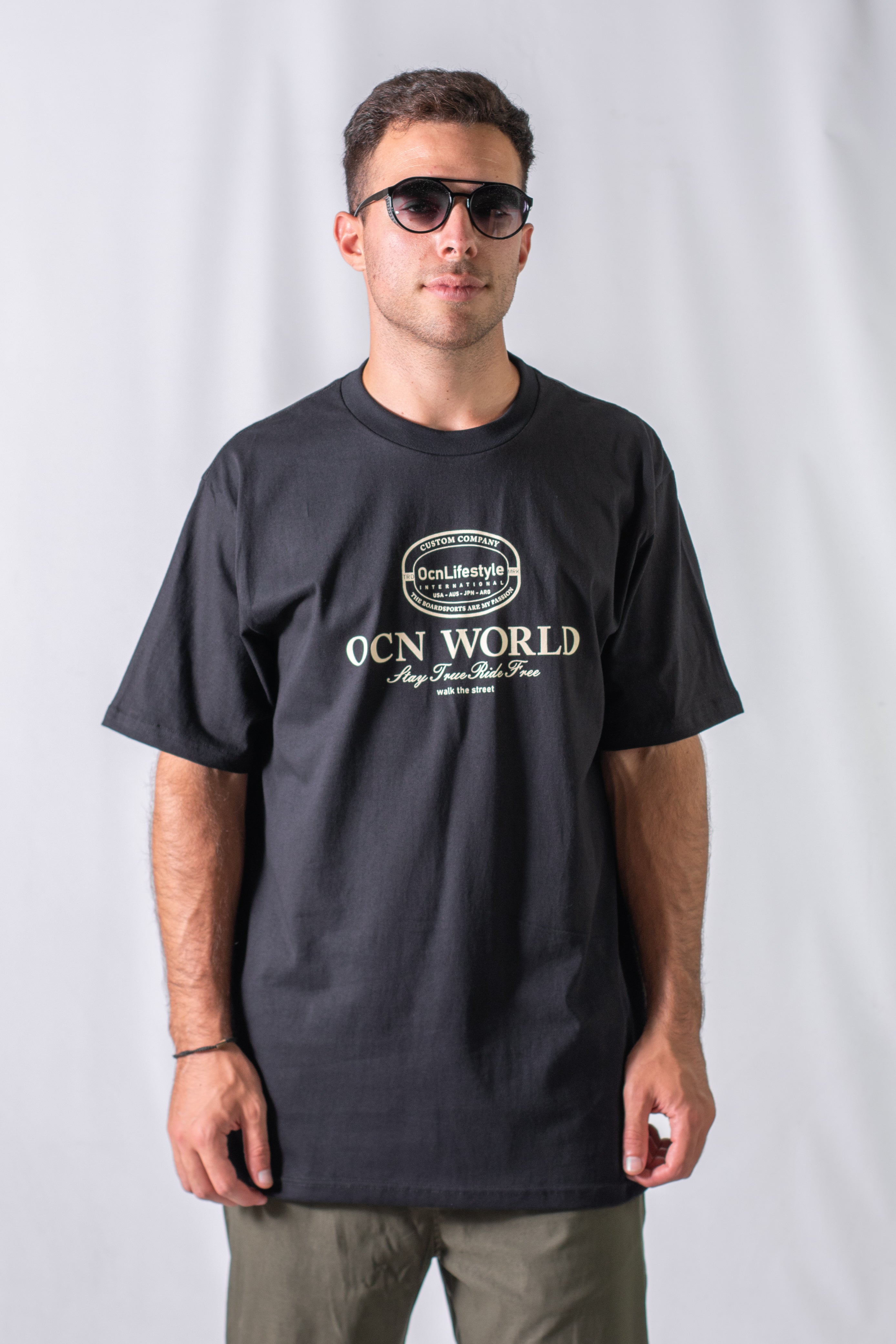 Original Ocn Men's T-Shirt - Black A7 - Comfortable Cotton Tee for Casual Wear, Gym & Everyday Outfits