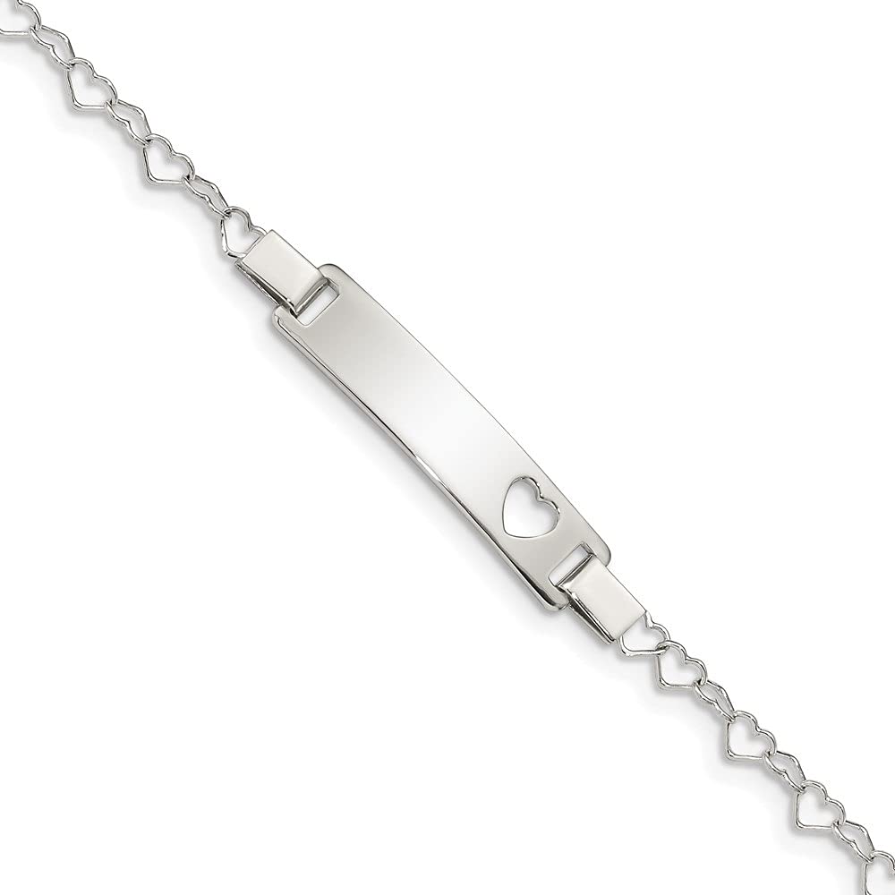 Diamond2Deal 925 Sterling Silver Heart Medical ID Bracelet for Women - 6 Inch Adjustable Safety Alert Bracelet for Allergies, Diabetes & Emergency Medical Info - Perfect for Daily Wear, Travel & Healthcare Professionals