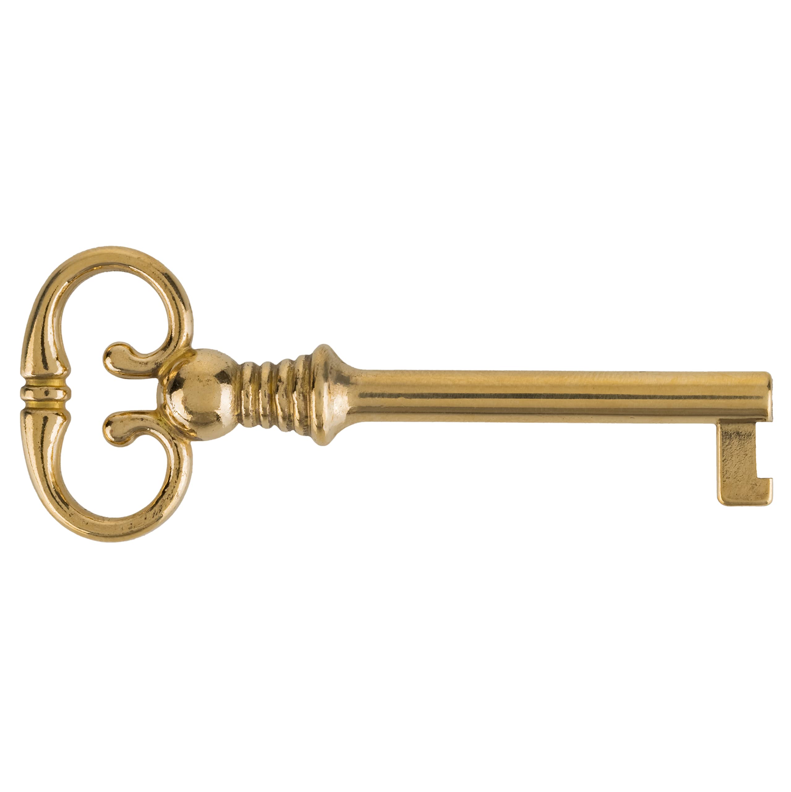 UNIQANTIQ HARDWARE SUPPLY Solid Brass Skeleton Key for Cabinet, Grandfather Clock, Dresser Drawers - Hollow Barrel Key Replacement - Antique Furniture Keys | UA-52SK | Perfect for Vintage Furniture Restoration & Home Décor