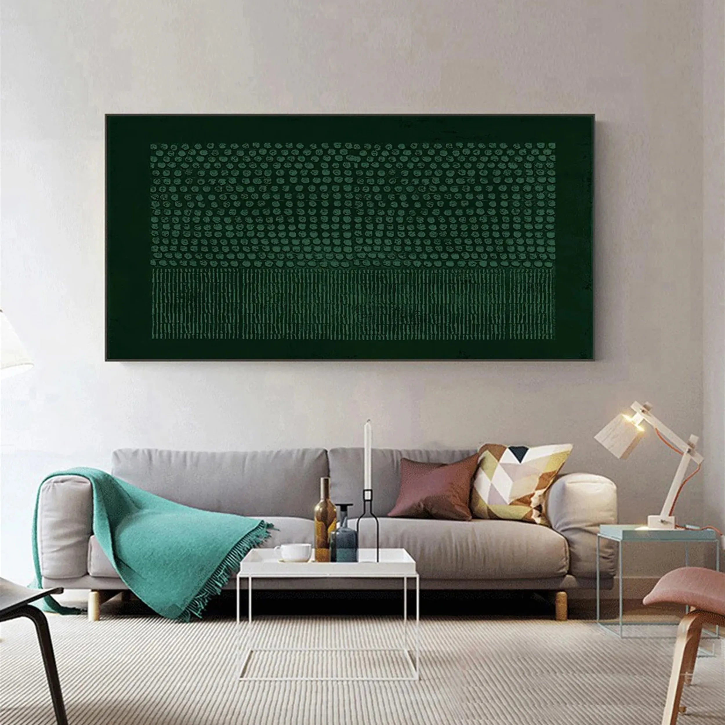 Blue & Green Abstract Art Print #BG024 - Modern Wall Decor for Living Room, Bedroom & Office
