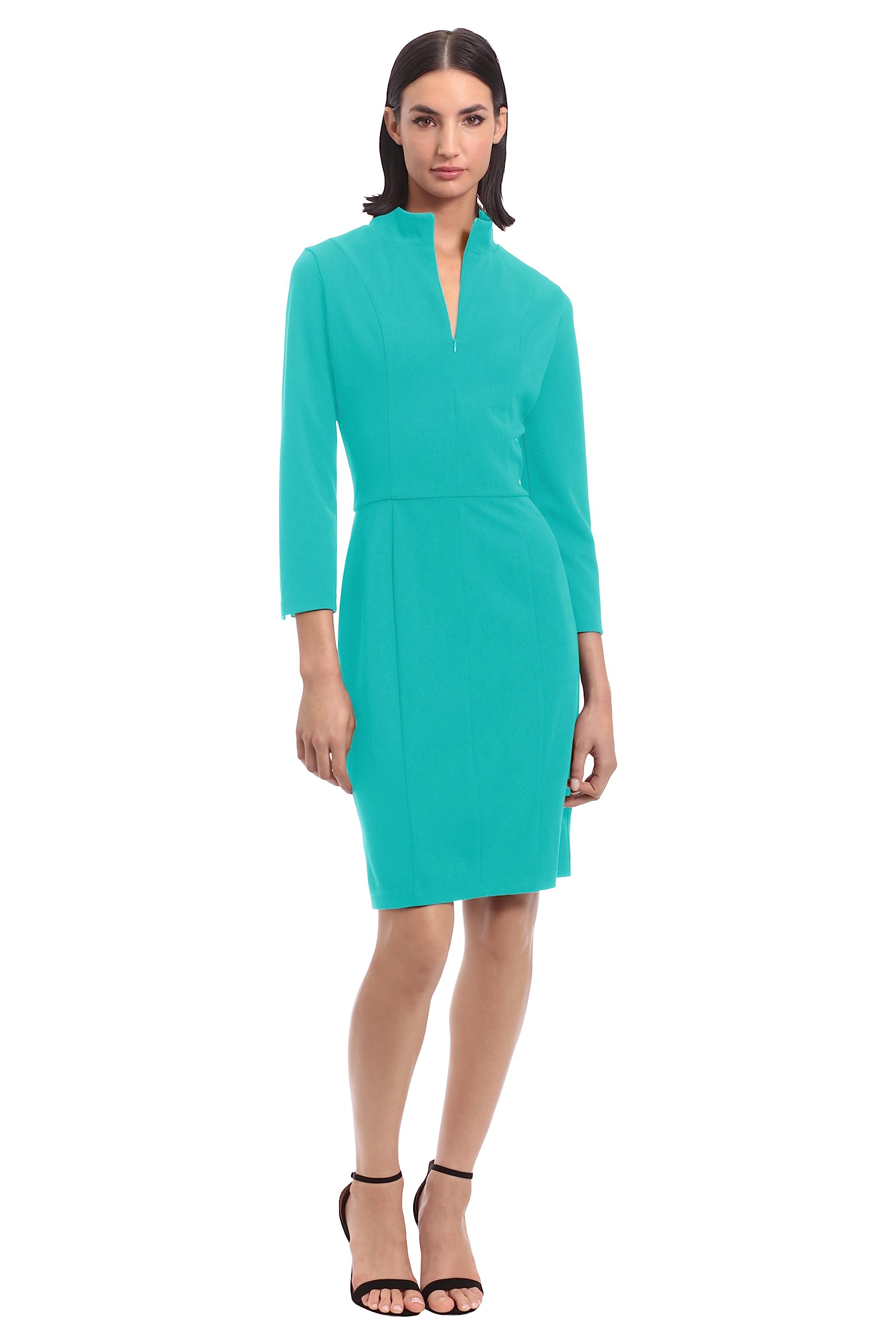 Donna Morgan Women's Notch Neck Sheath Dress - Professional Office Work Dress for Business, Formal & Career Wear - Perfect for Meetings, Interviews & Corporate Events