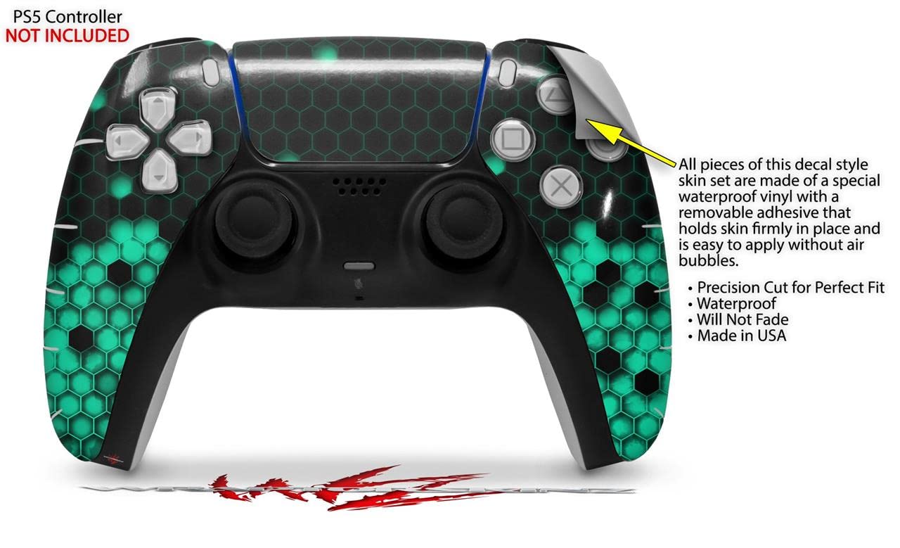 PS5 DualSense Controller Skin Wrap - HEX Seafoam Green for Gaming Protection