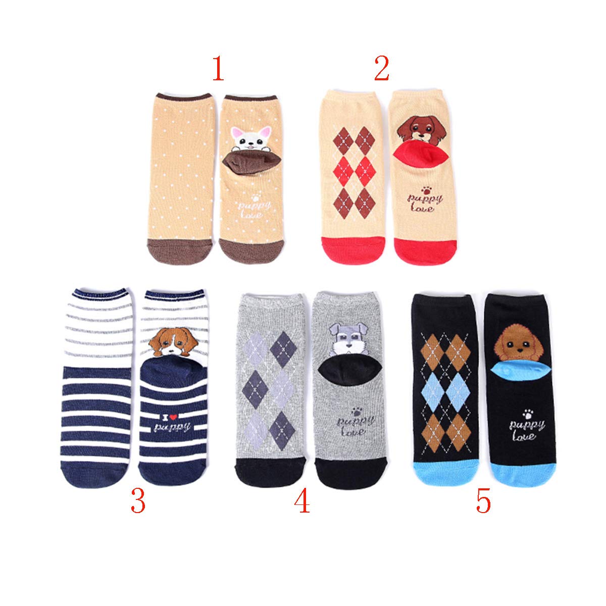 Cute Animal Socks for Women - Dog & Cat Lovers Gift - Crew Socks for Casual Wear