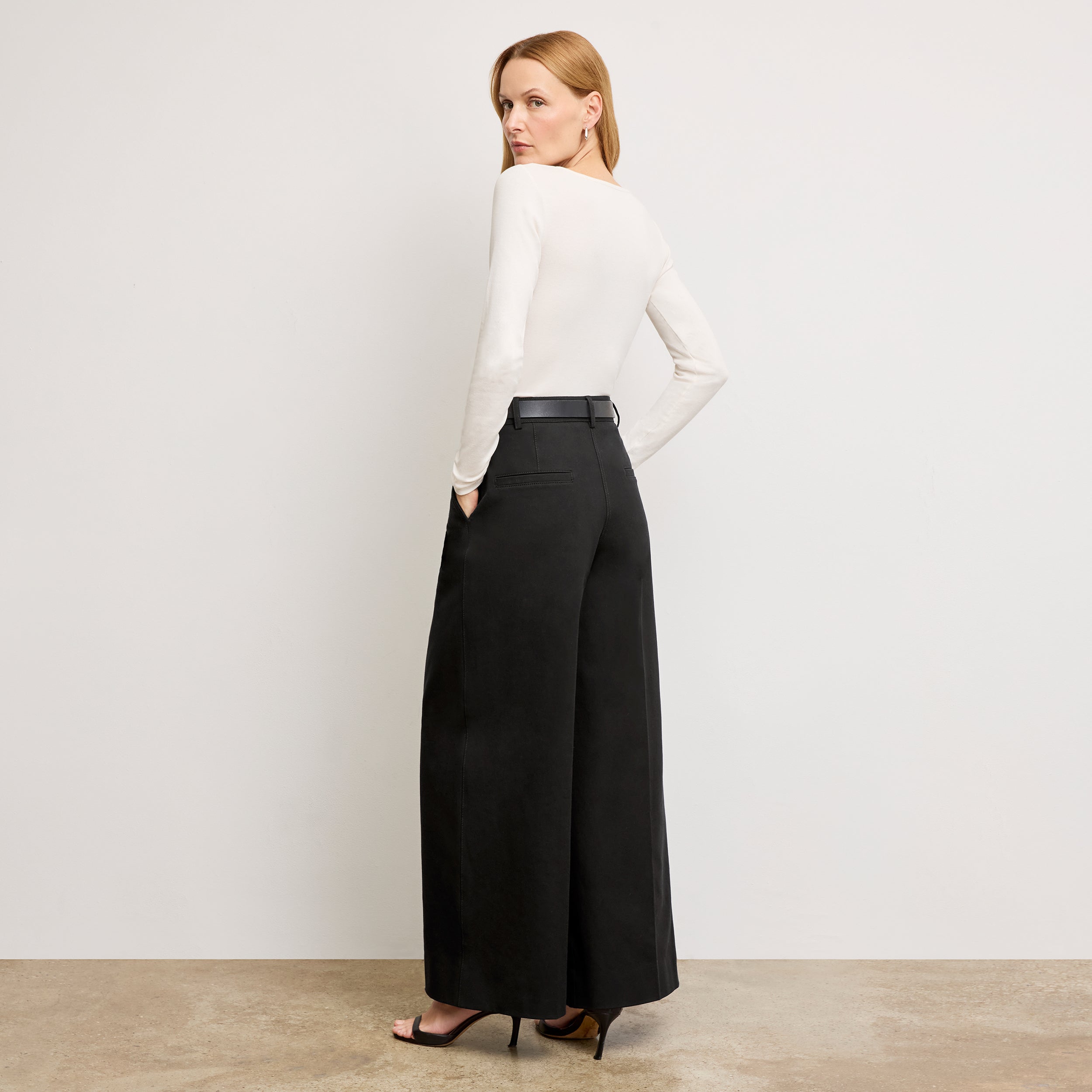 Harrison Wide Pleated Jeans for Women - High Waist Stretch Denim Pants - Comfortable & Stylish Black Jeans for Casual Wear, Work, and Everyday Outfits