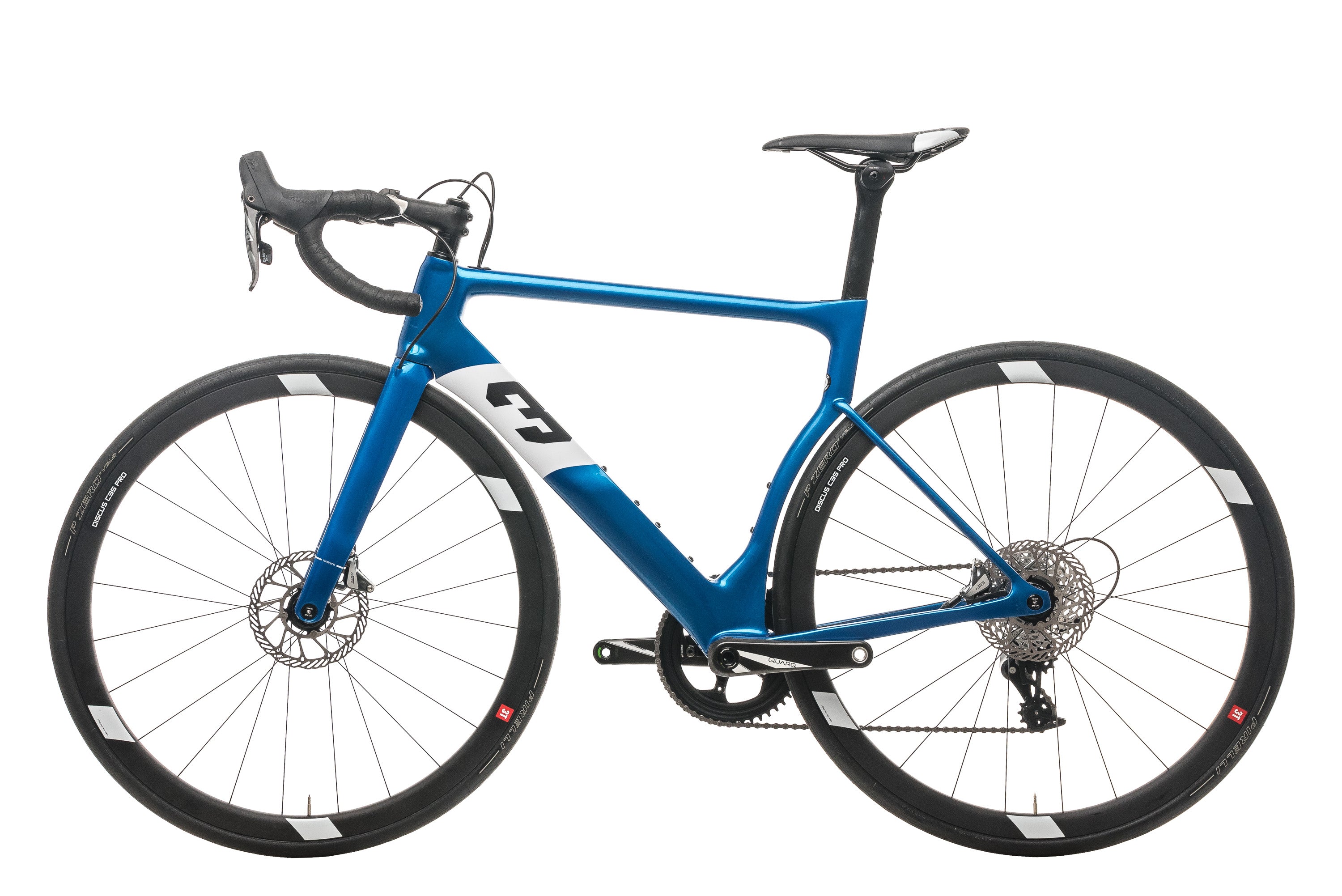 2020 3T Strada Pro Force 1 Road Bike - Medium Size Carbon Frame Aero Road Bicycle for Racing & Endurance Training | Perfect for Competitive Cyclists & Long-Distance Rides