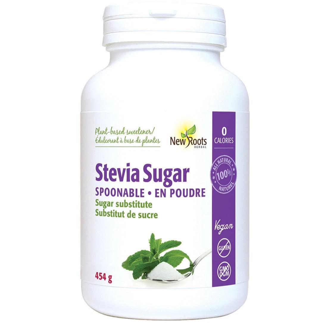 Organic Stevia Powder 454g | Natural Sugar Substitute | Spoonable Sweetener for Coffee, Tea & Baking | Keto & Vegan Friendly | Non-GMO, Gluten-Free | New Roots Brand