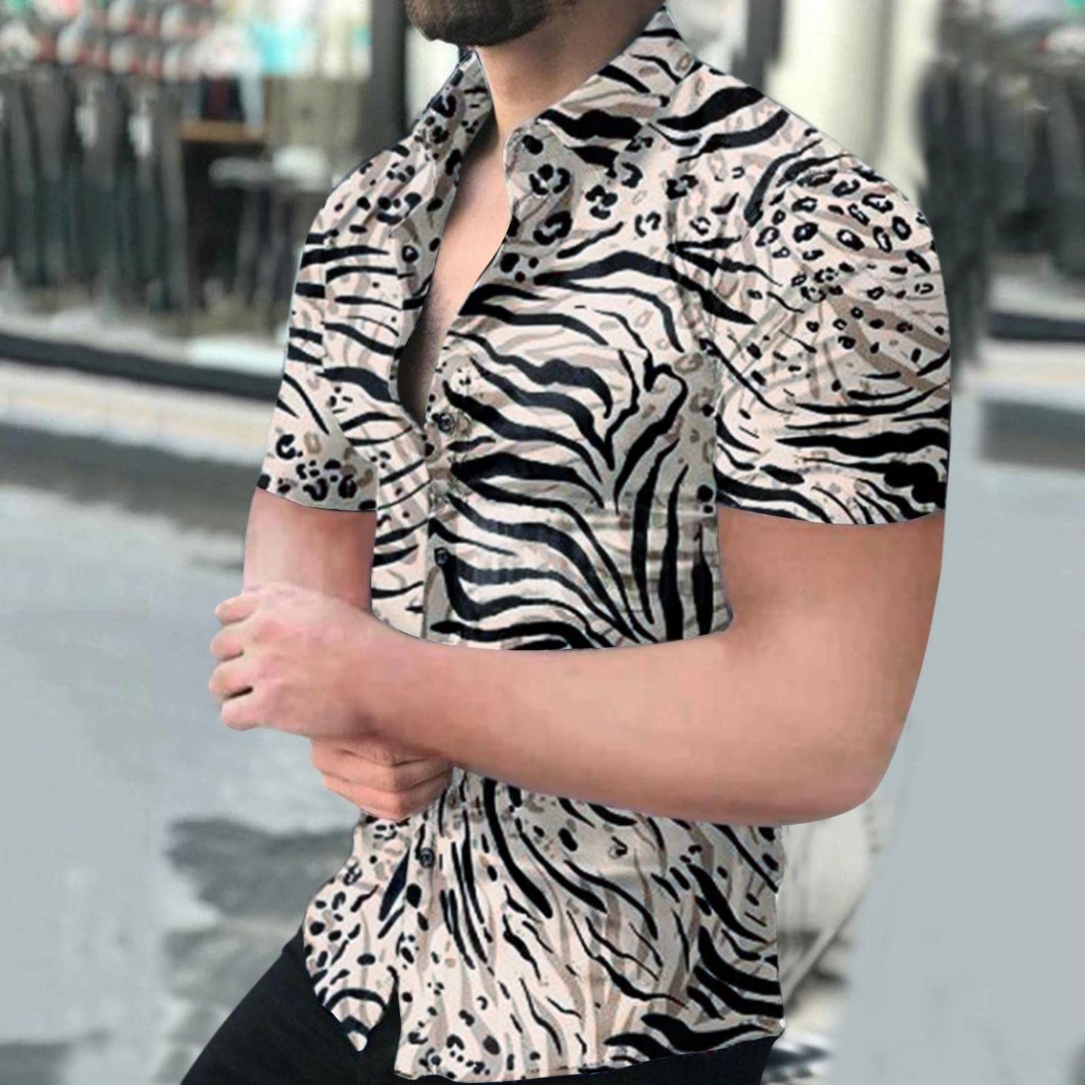 Men's Short Sleeve Button Down Dress Shirts - Regular Fit Business Casual Shirt for Summer | Office Wear & Outdoor Activities