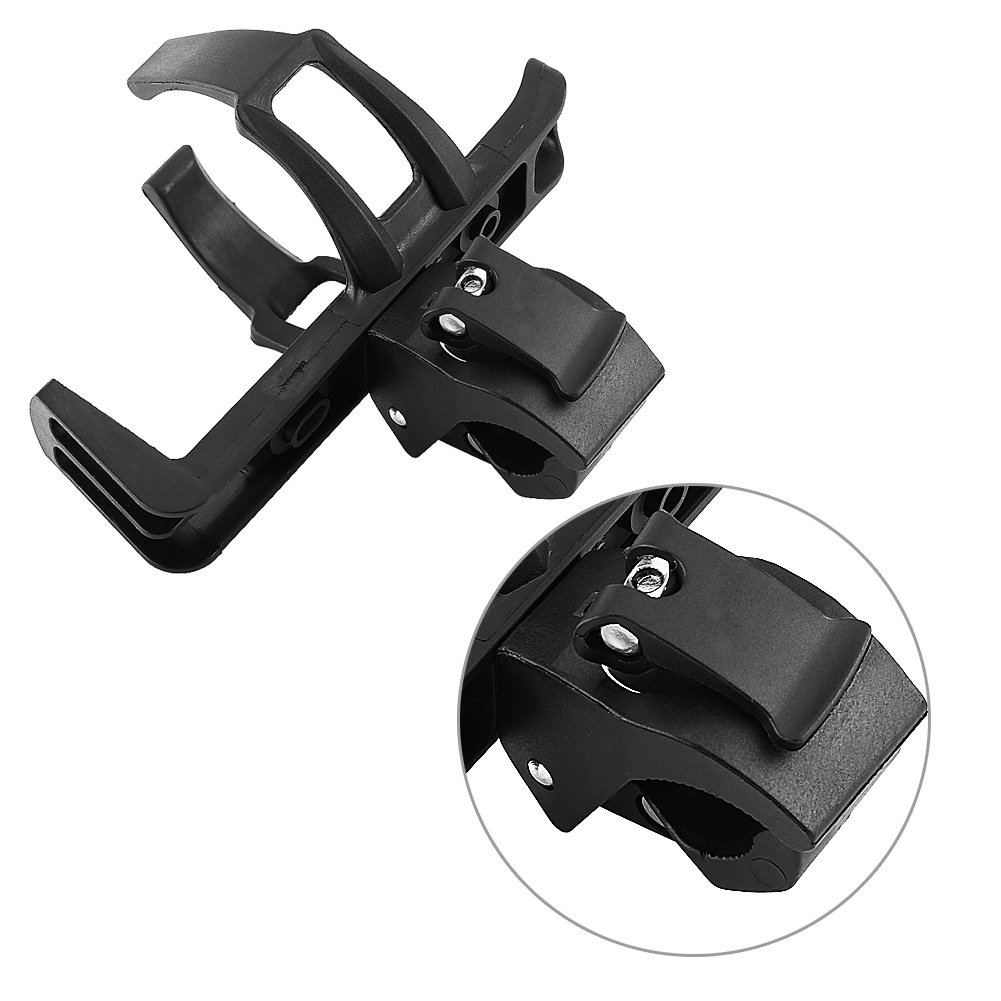 Motorcycle Cup Holder - Black Plastic Drink Bottle Stand for Handlebar | Riding & Commuting