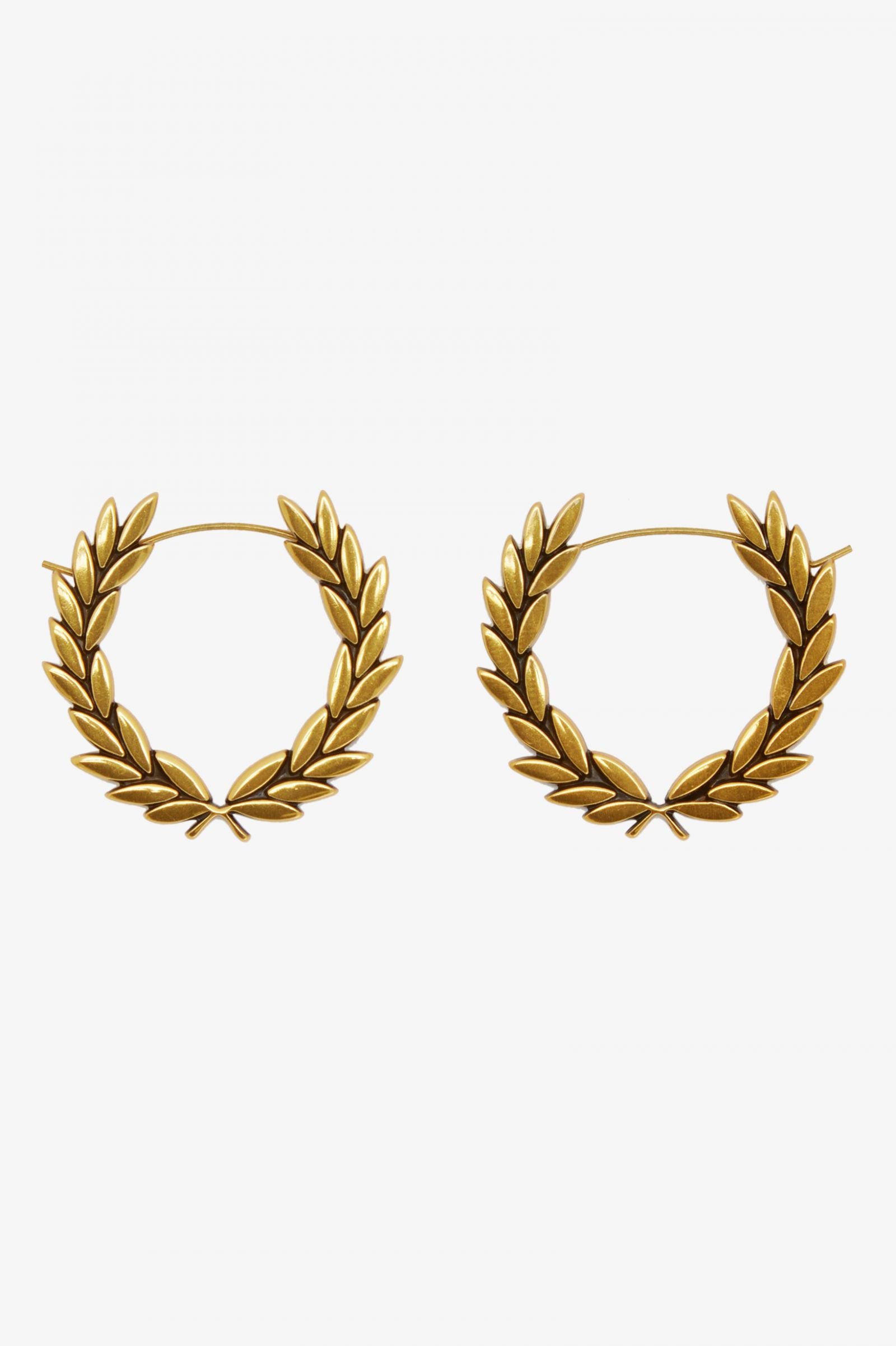 Fred Perry Laurel Wreath Earrings for Women - Classic Gold & Silver Hoop Earrings - Perfect for Everyday Wear, Office & Special Occasions