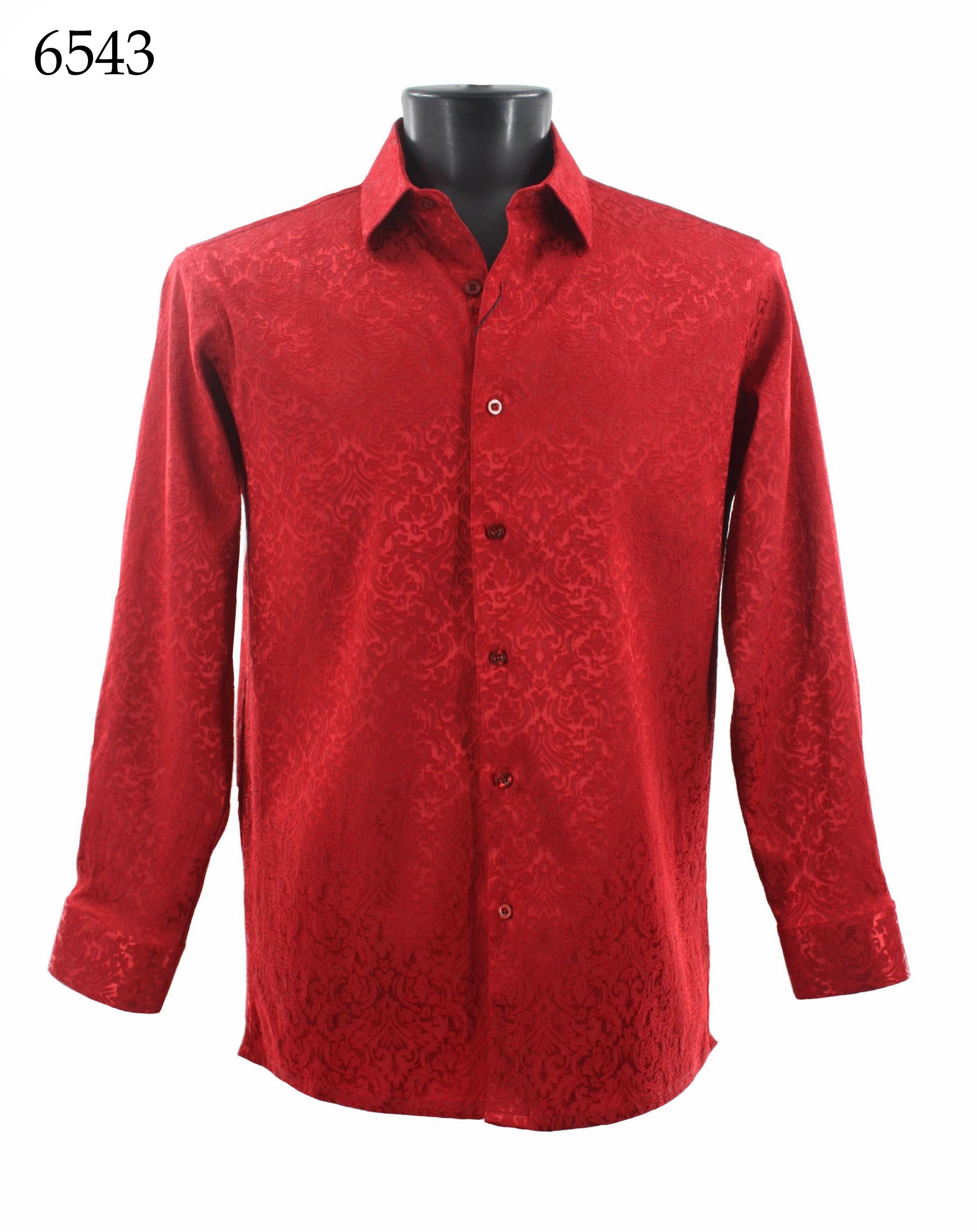 Bassiri Men's Long Sleeve Casual Shirt 6543 - Comfortable Button Down Work Shirt for Office, Business & Everyday Wear